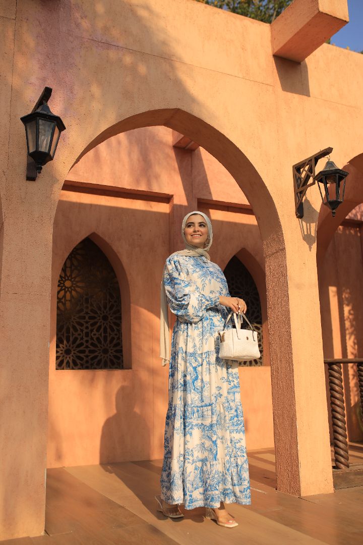 Blue Tableau Dress