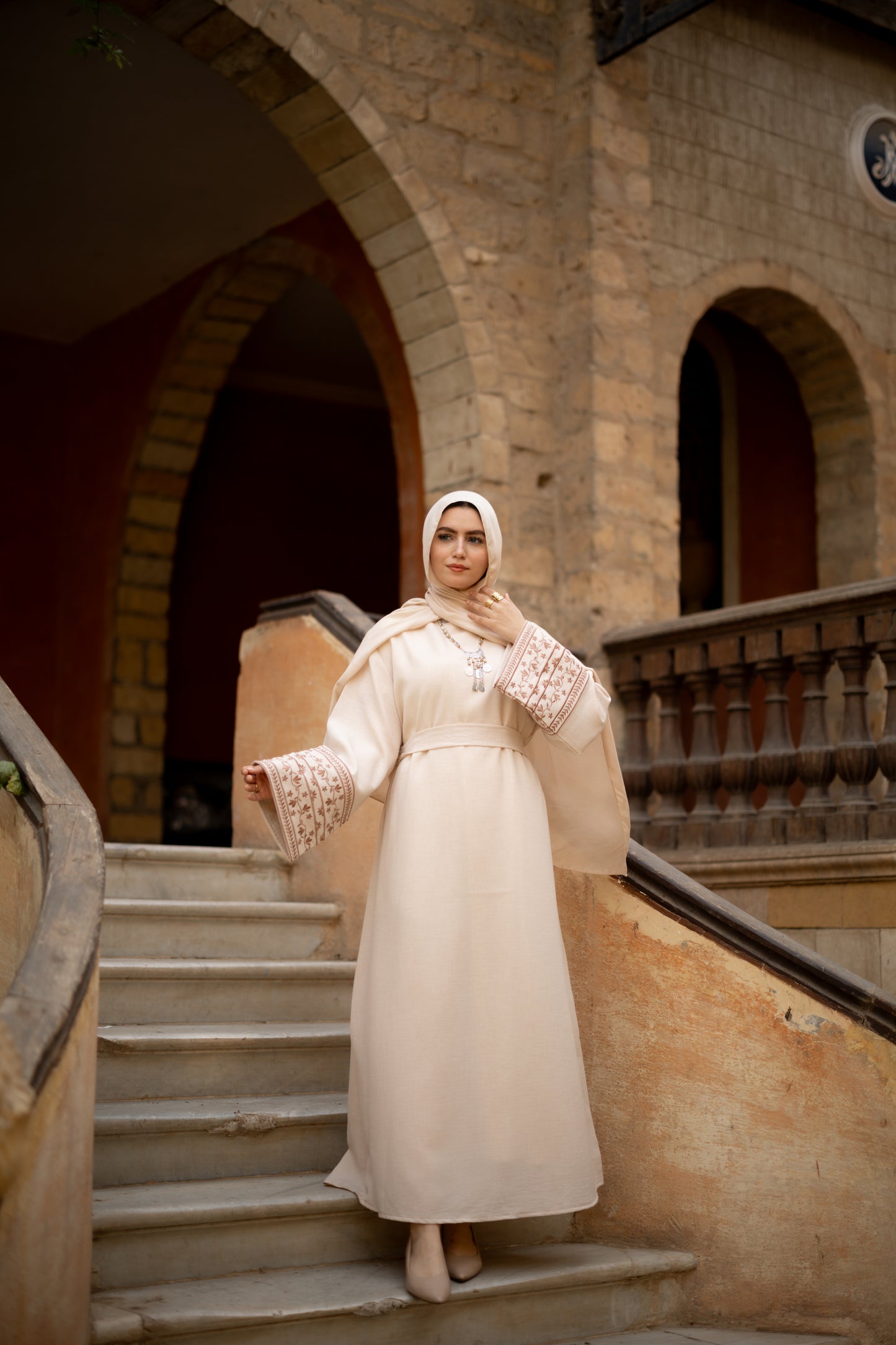 Aljameela Abaya in beige
