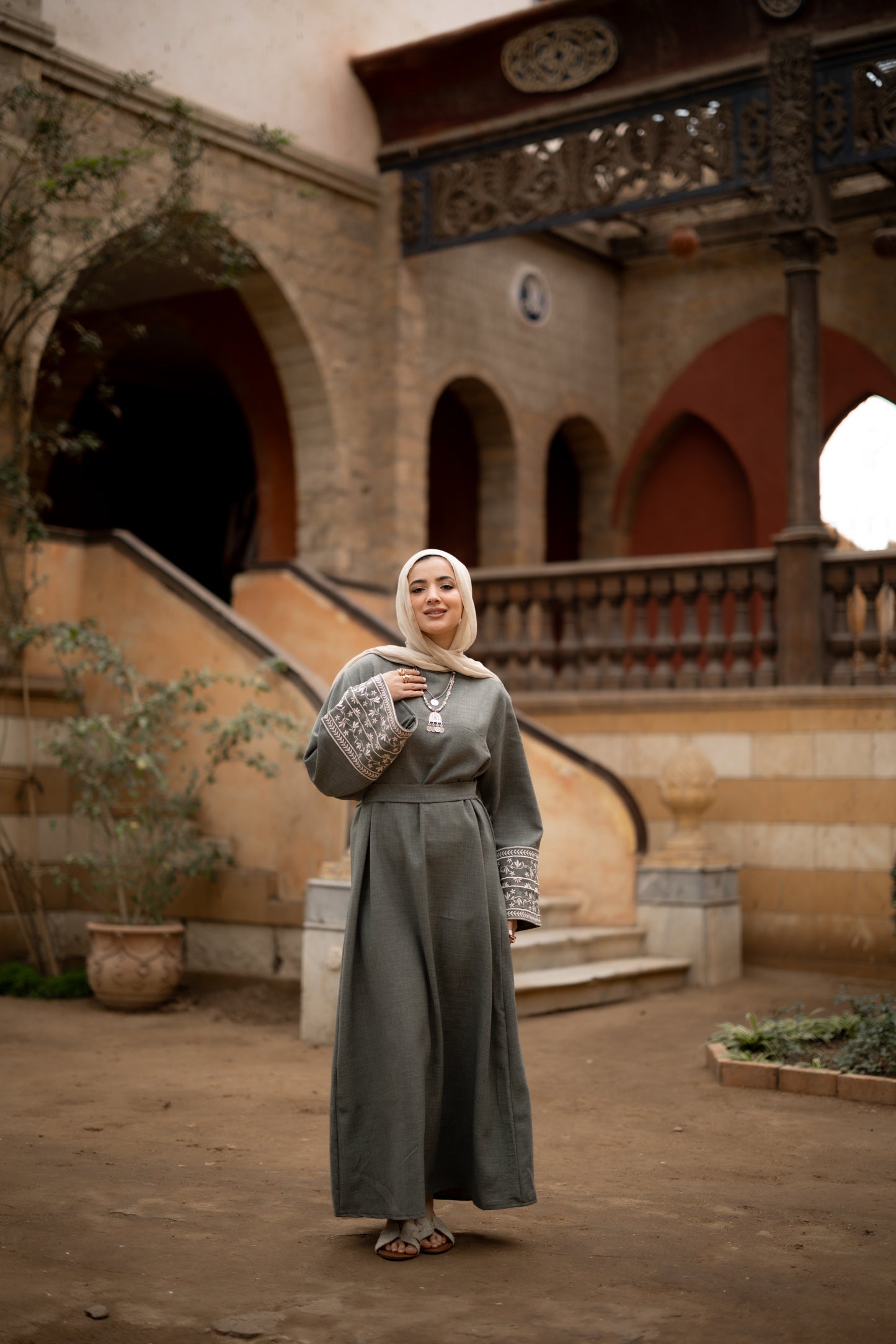 Aljameela Abaya in Olive