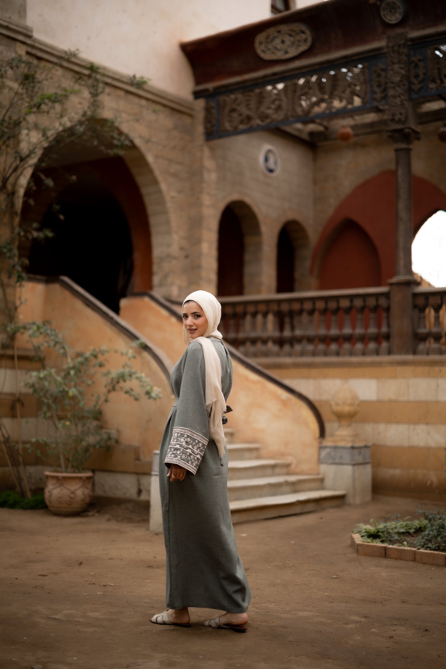 Aljameela Abaya in Olive