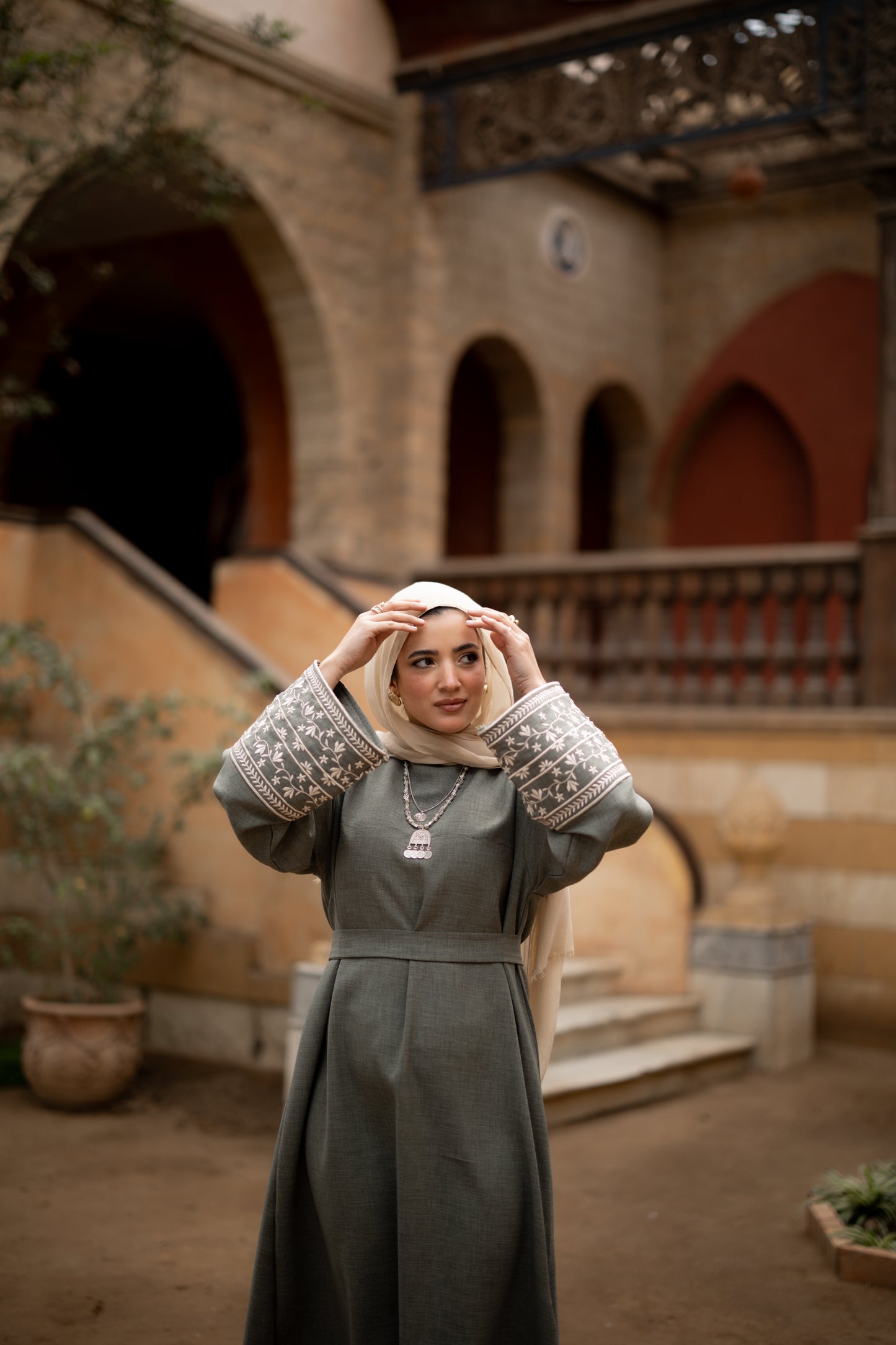 Aljameela Abaya in Olive