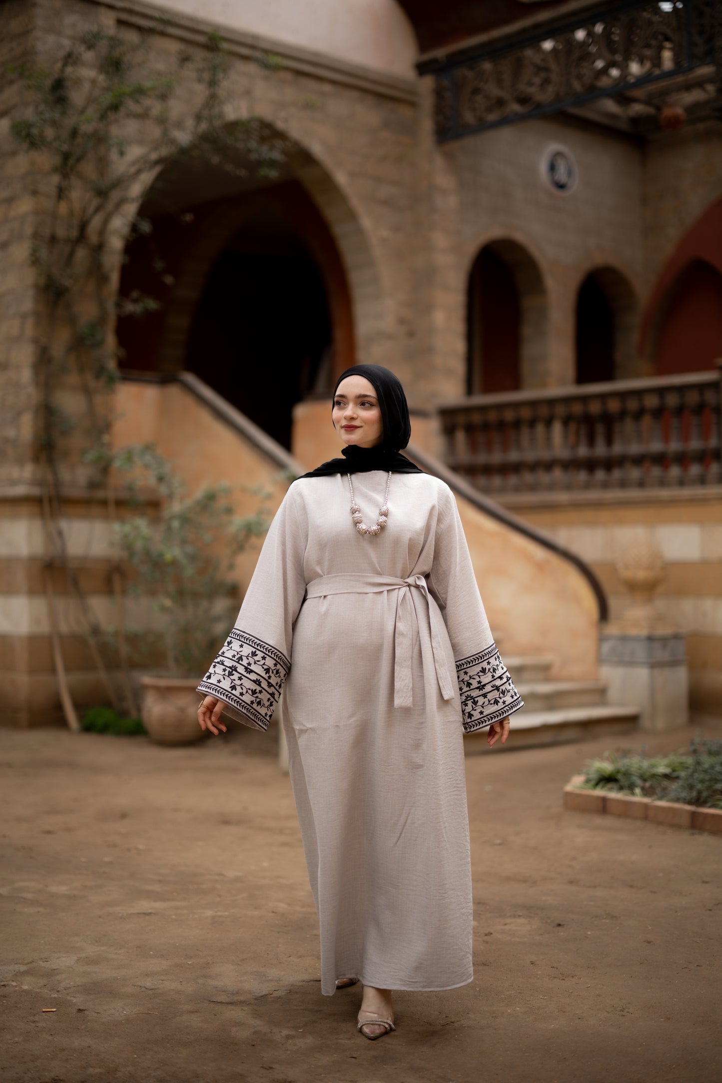Aljameela Abaya in Grey