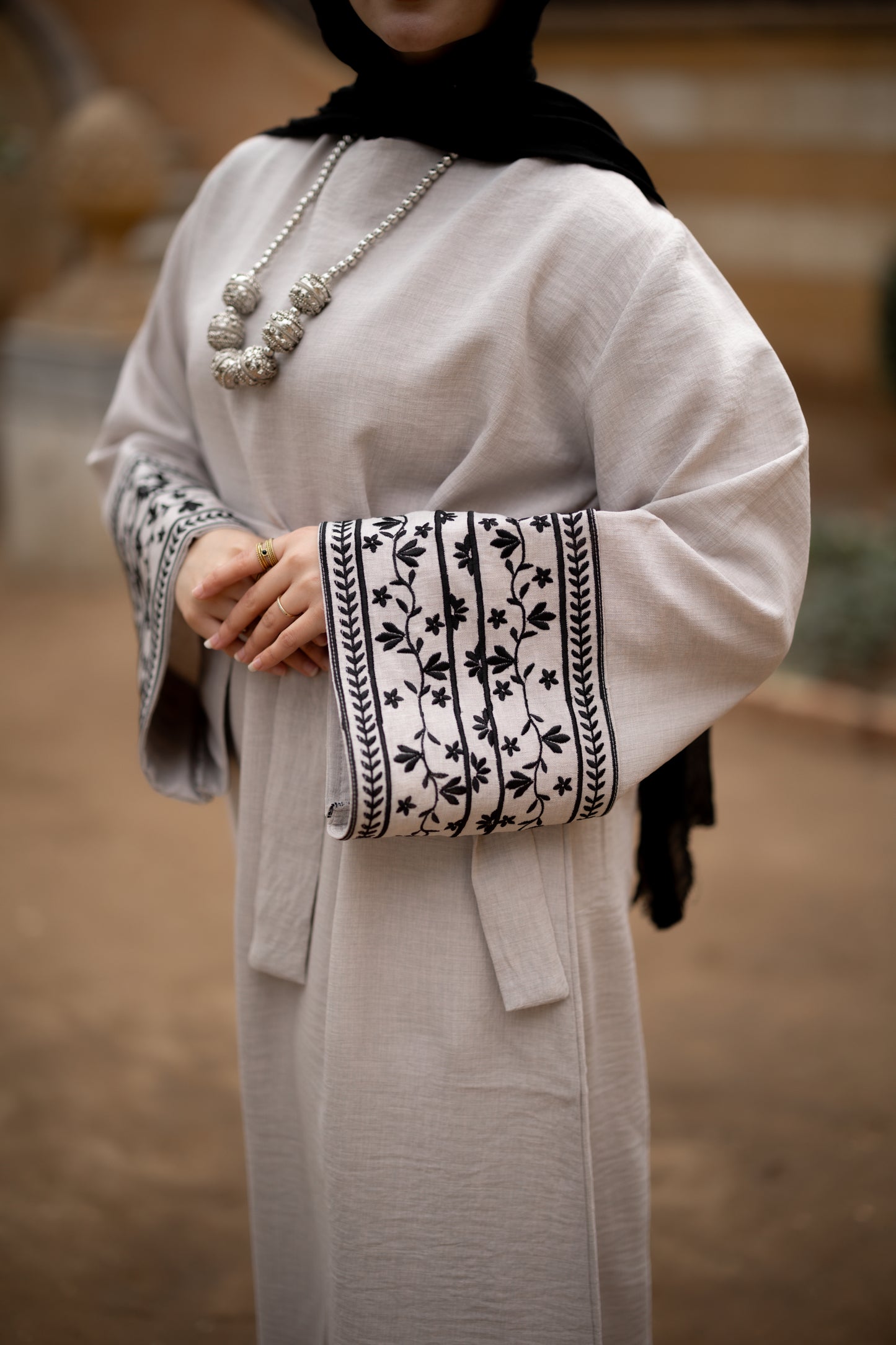 Aljameela Abaya in Grey