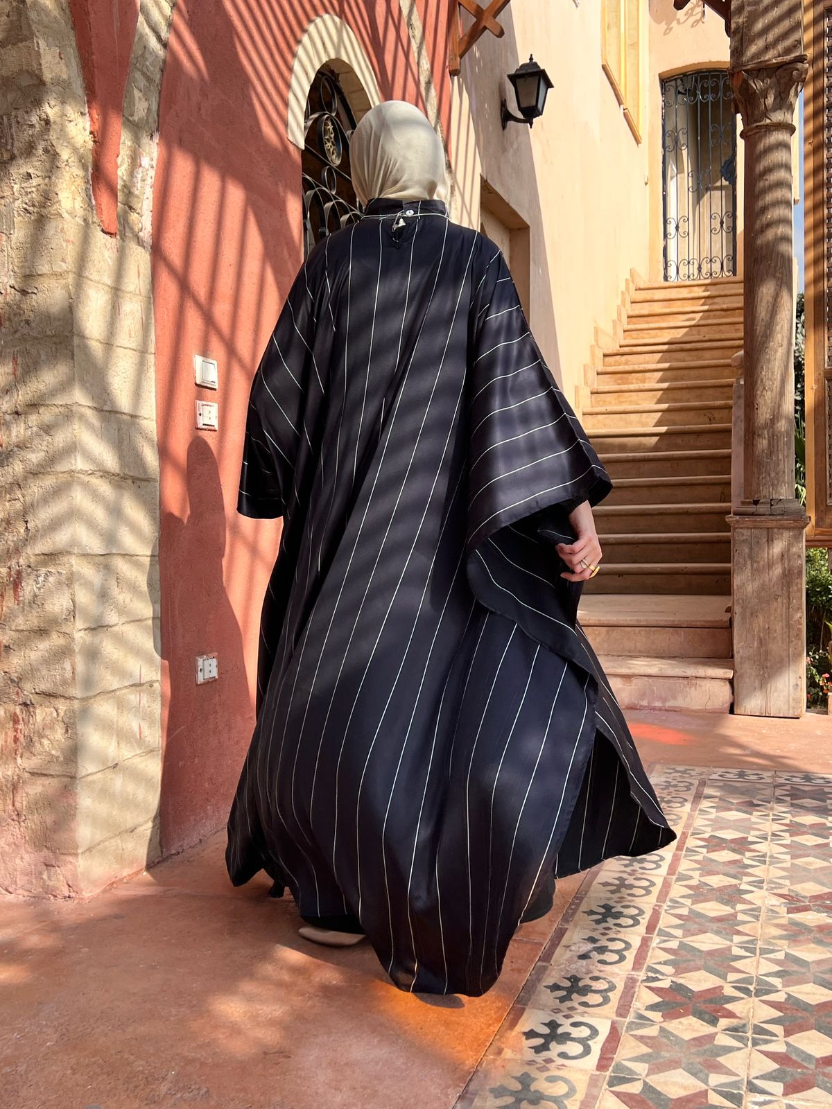 Ahlami Kaftan in Navy Blue