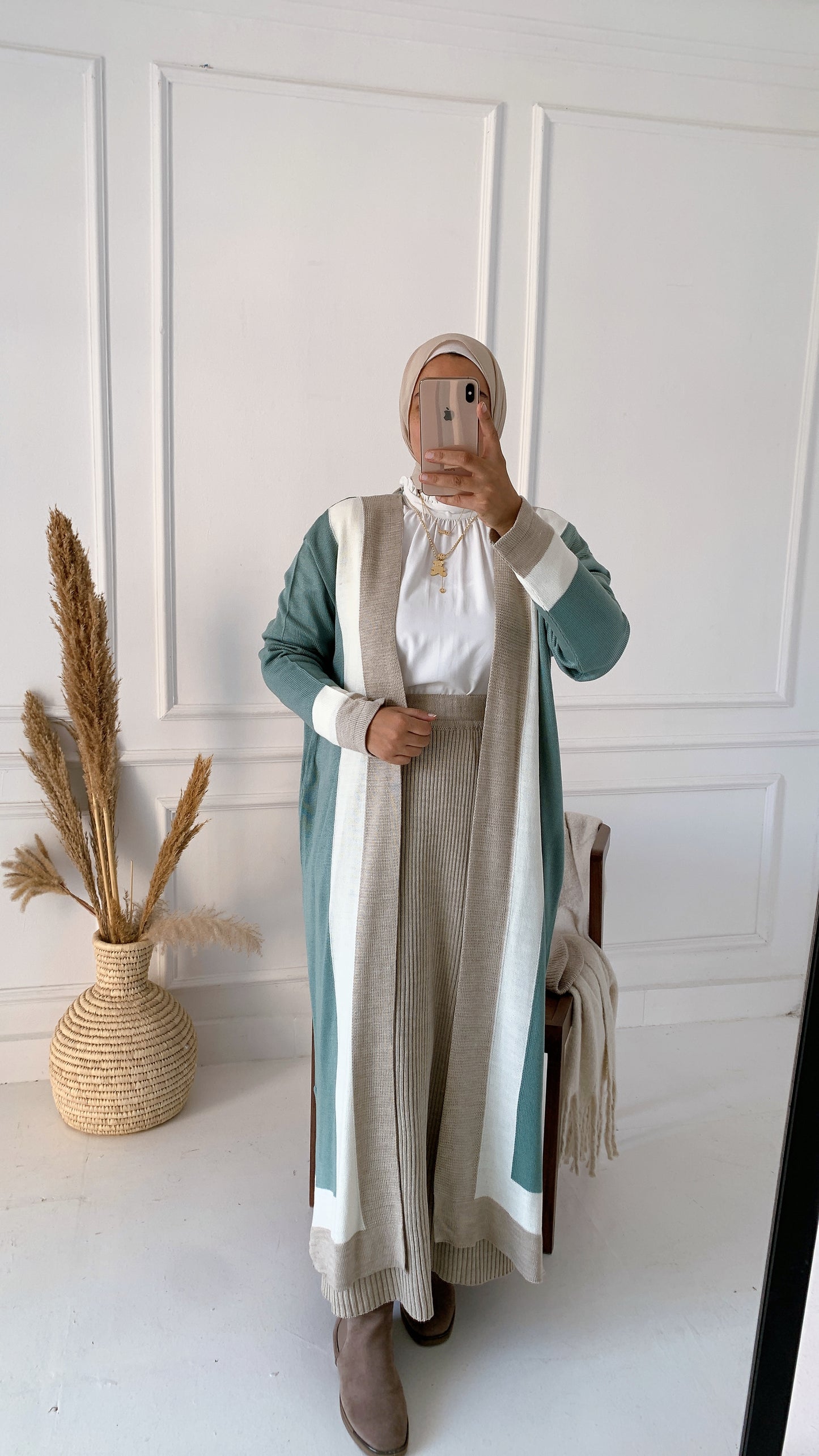 Mint Cardigan Set (cardigan and skirt)