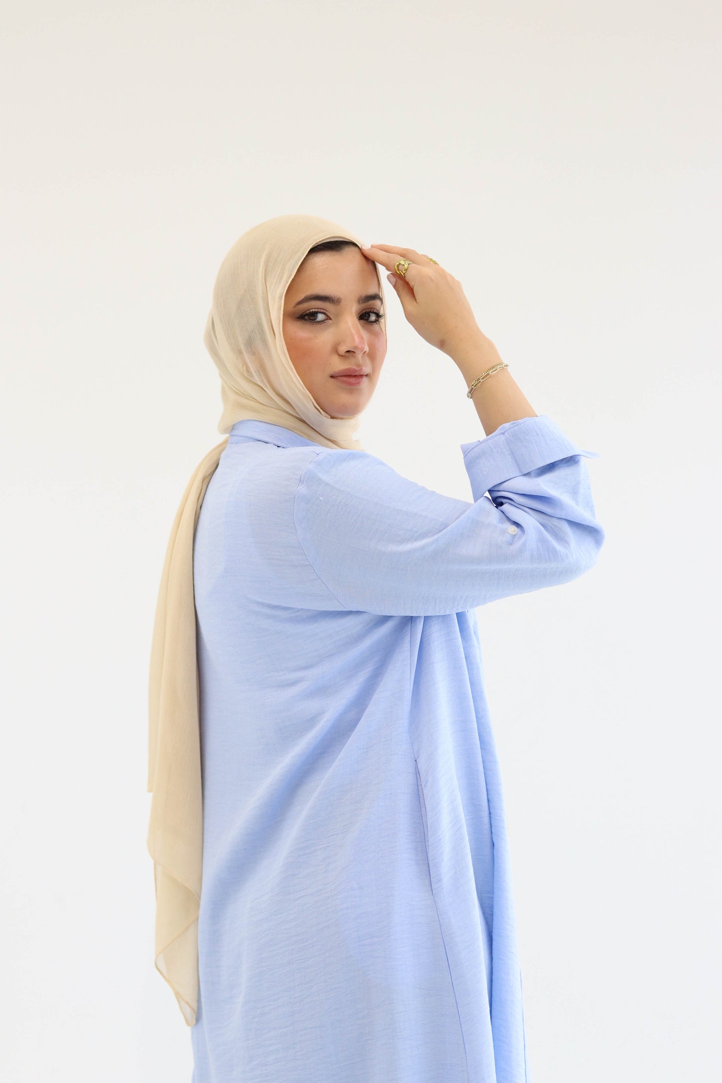 Linen Chemise in Sky Blue