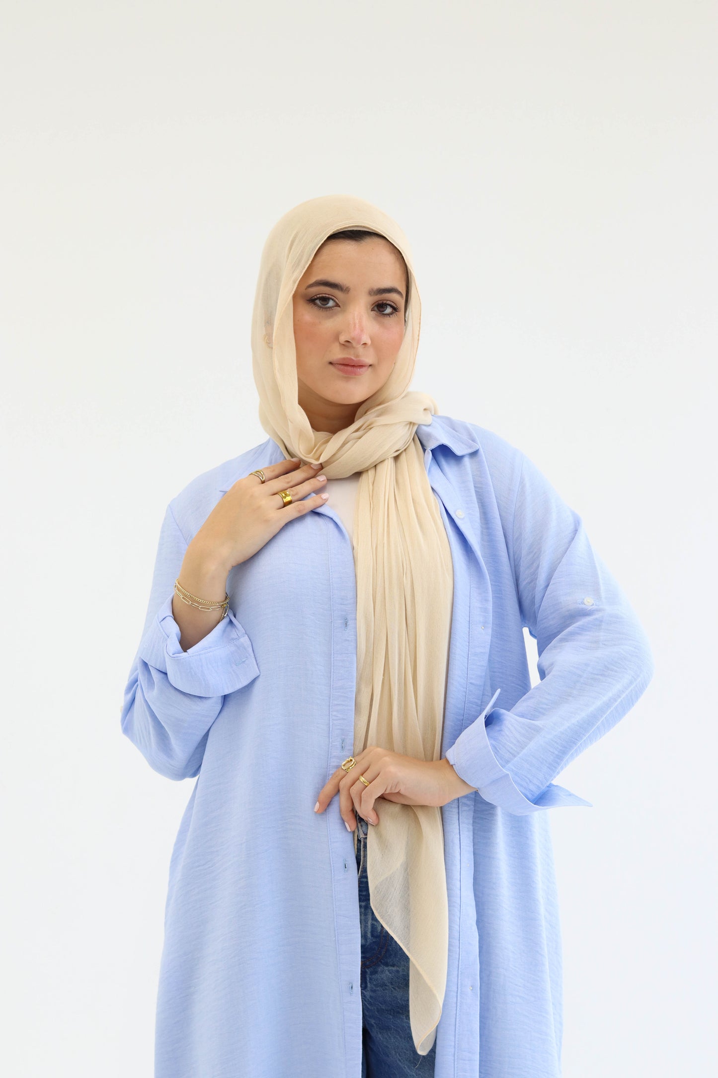 Linen Chemise in Sky Blue