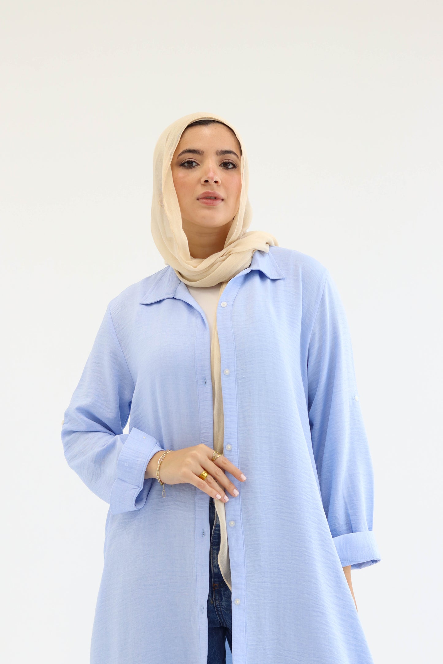 Linen Chemise in Sky Blue