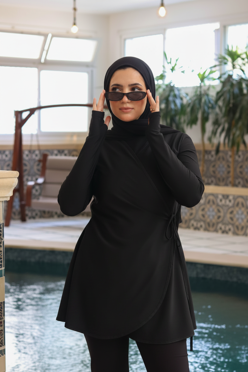 Ozel Swim Top in Black (top ONLY)