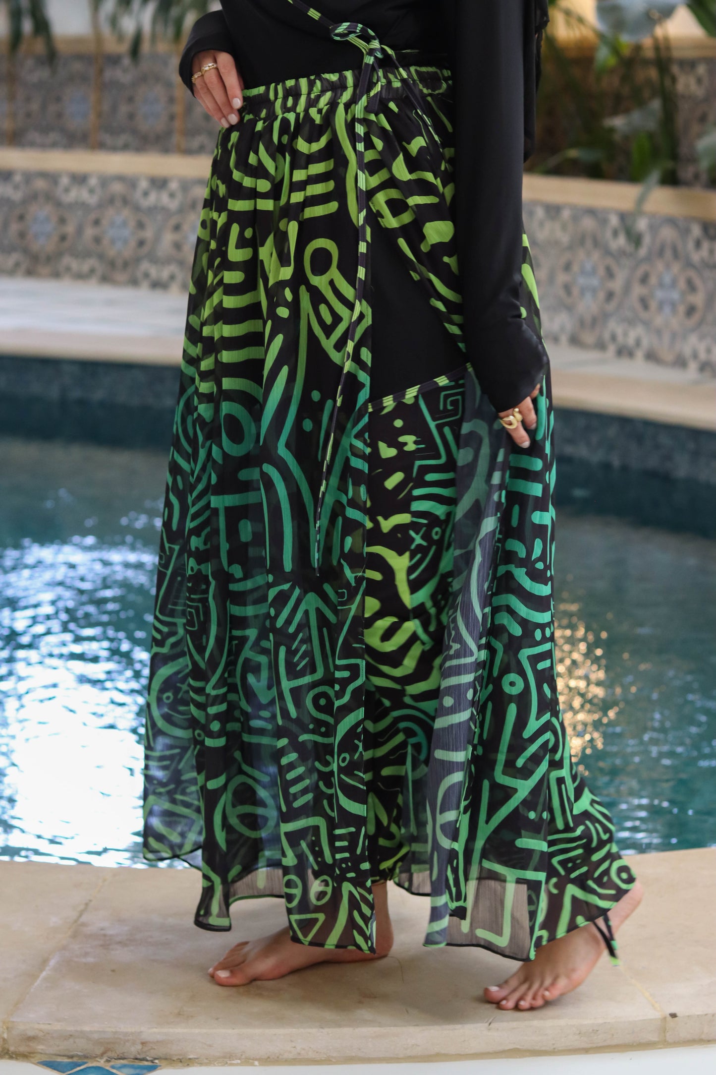 African Chiffon Skirt ONLY