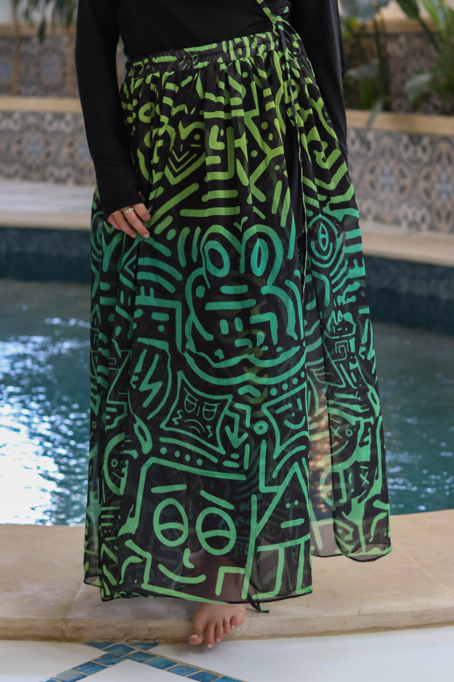 African Chiffon Skirt ONLY