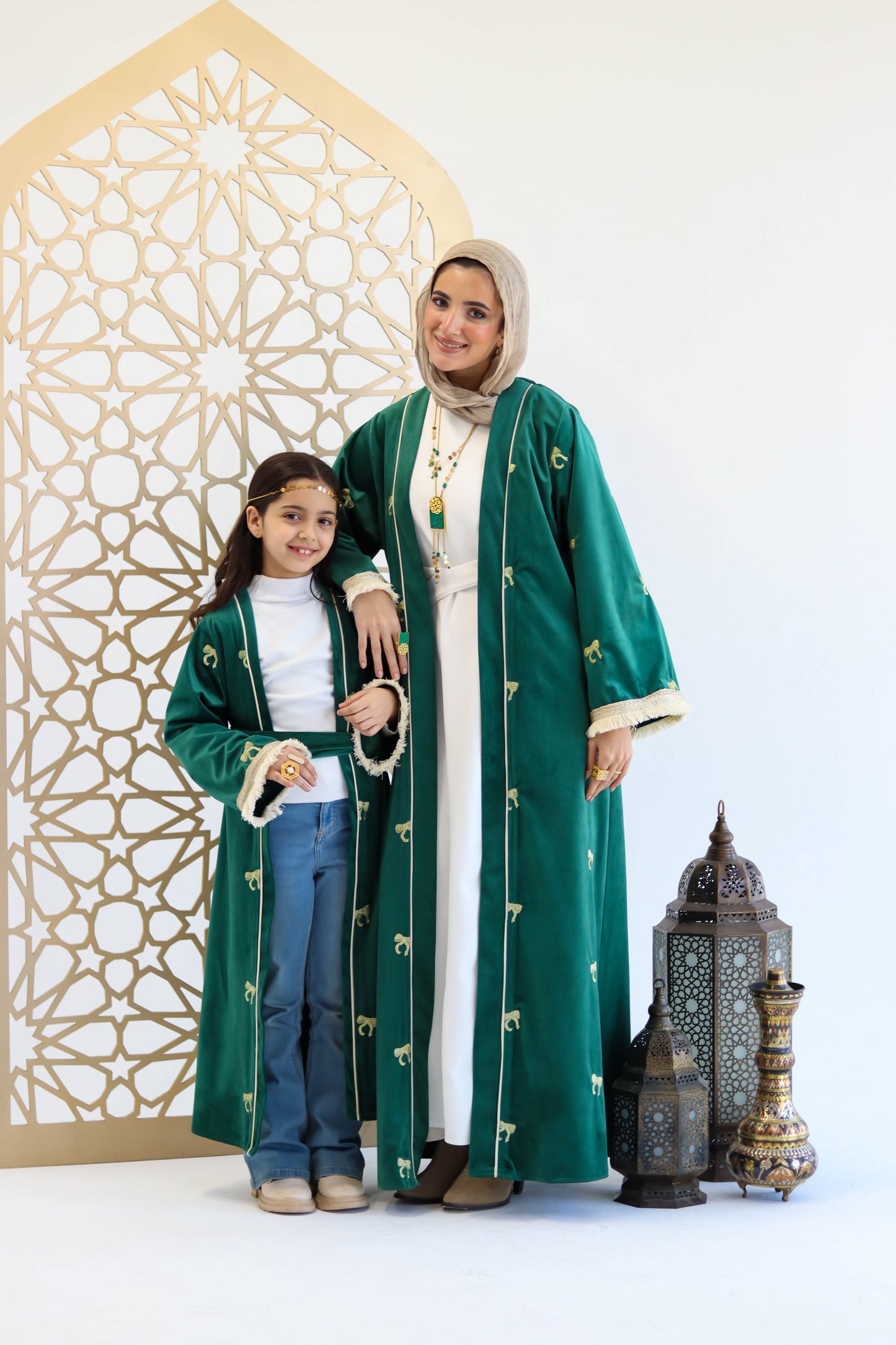 Kaftan Set of Dorrah in Green