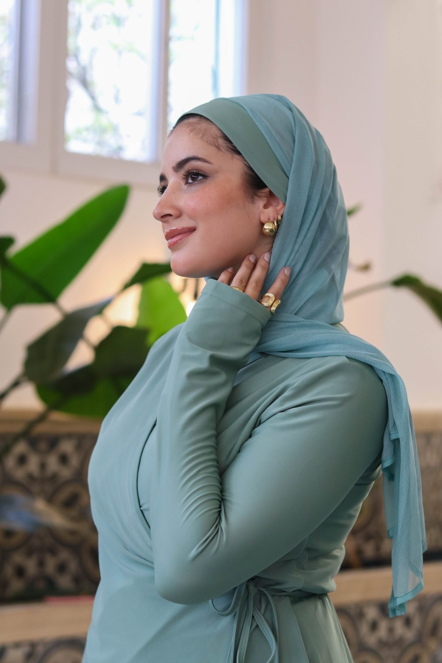 Ozel Burkini in Mint (with head cover)