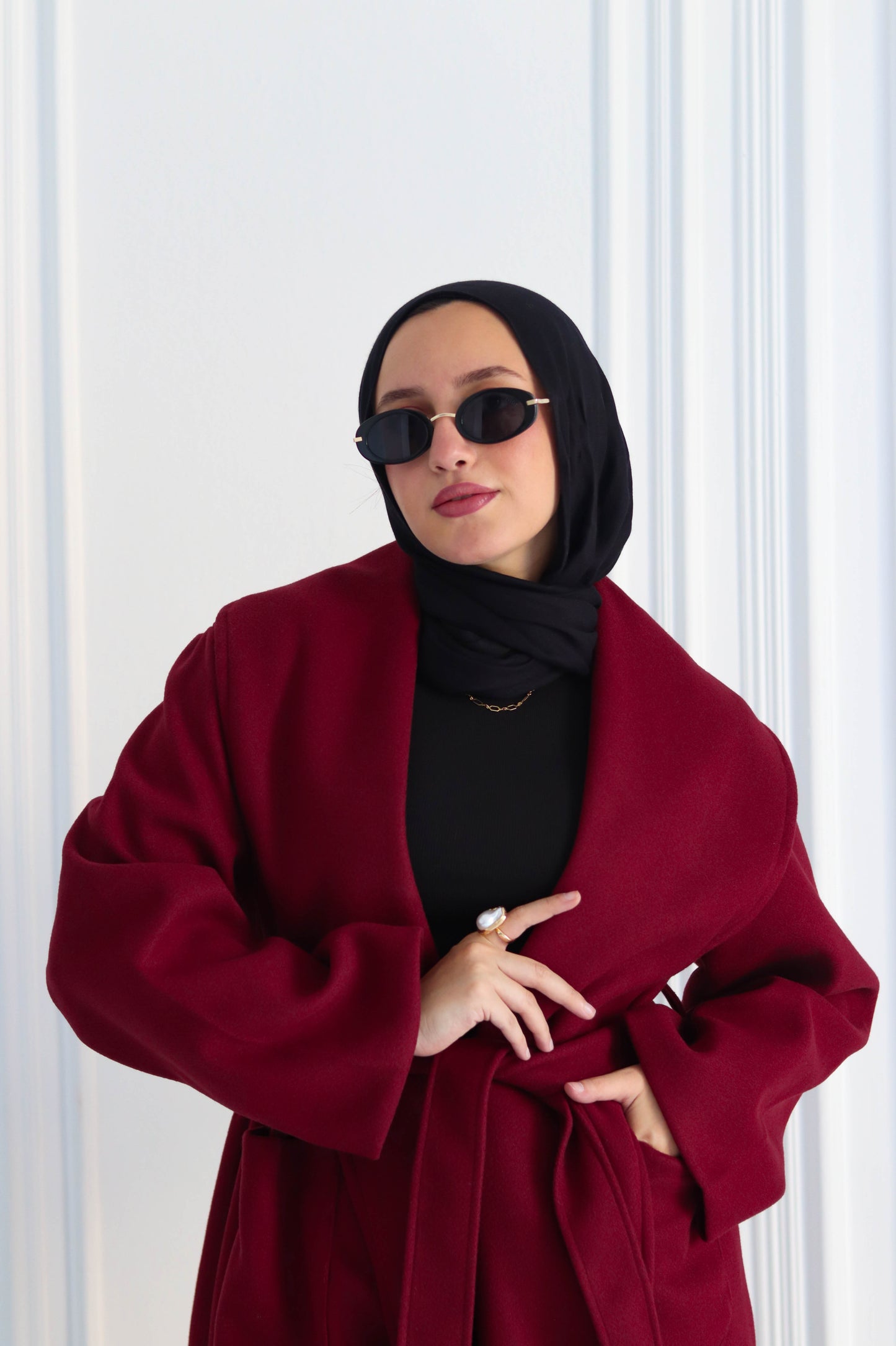 Everday Winter Coat in Bugundy