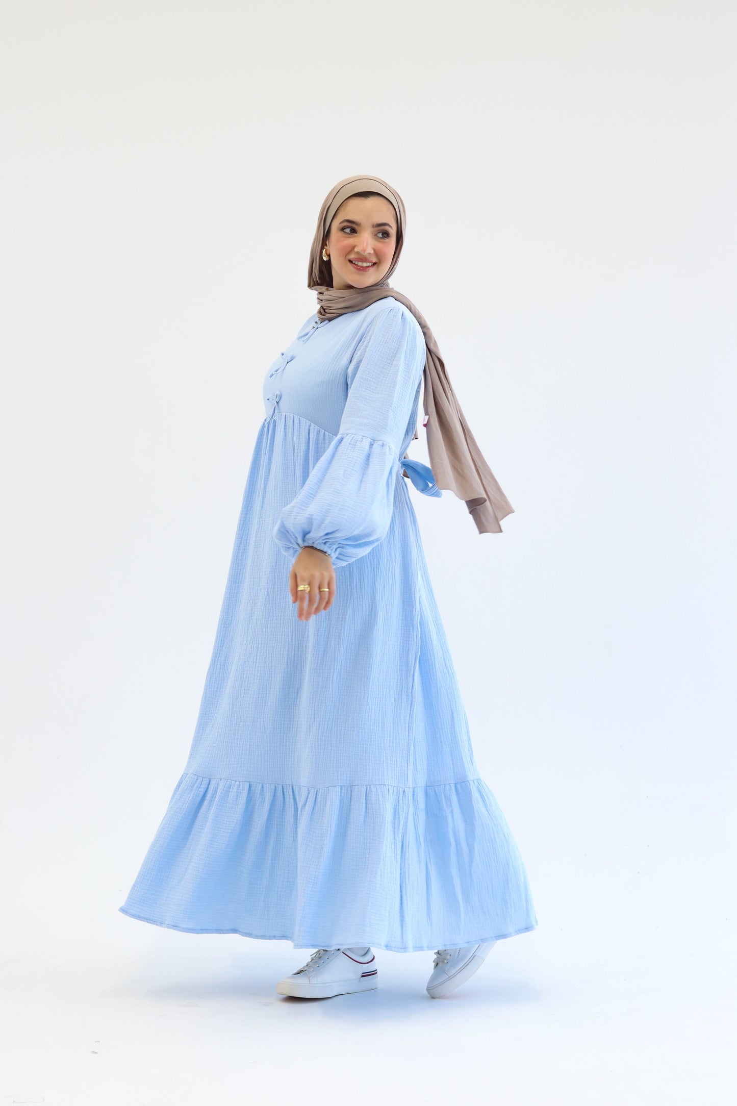 Little Bows Summer Dress in Baby Blue