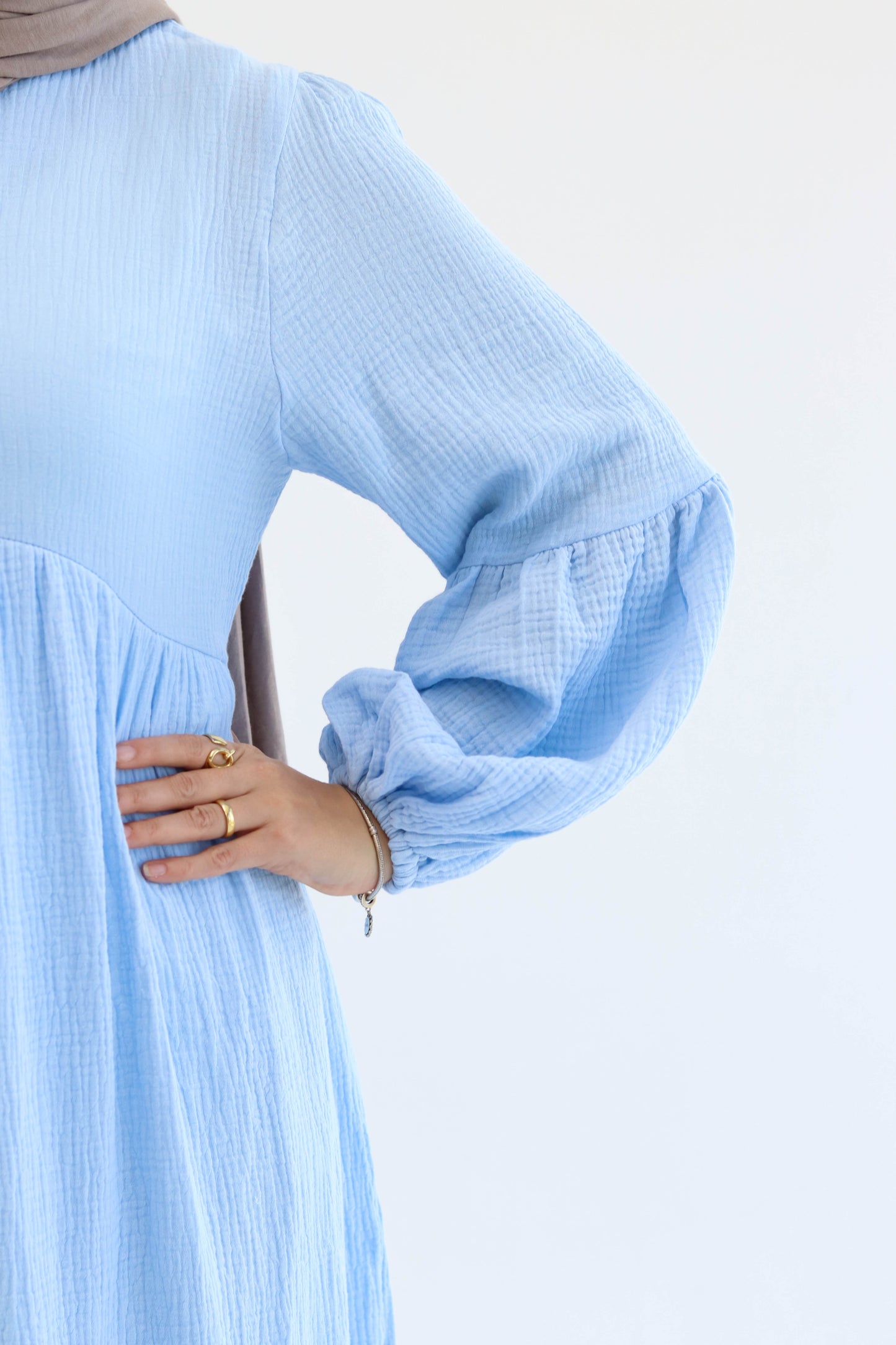 Little Bows Summer Dress in Baby Blue