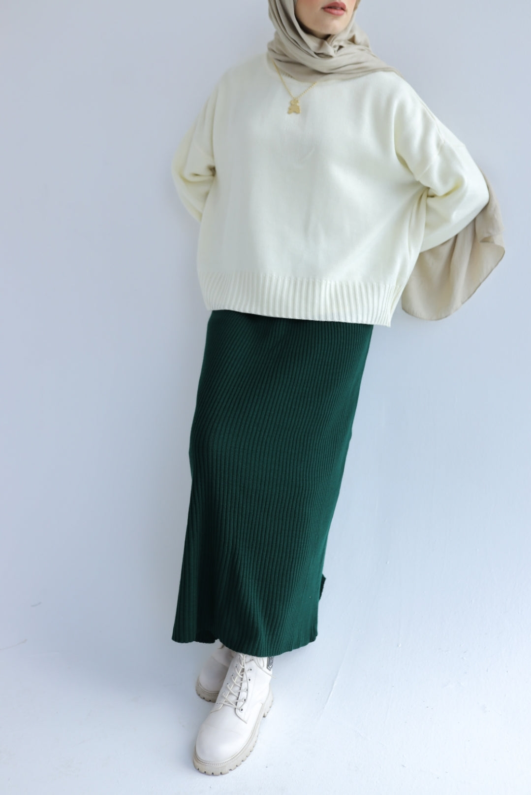 Wool Winter Skirt in Green (skirt only)