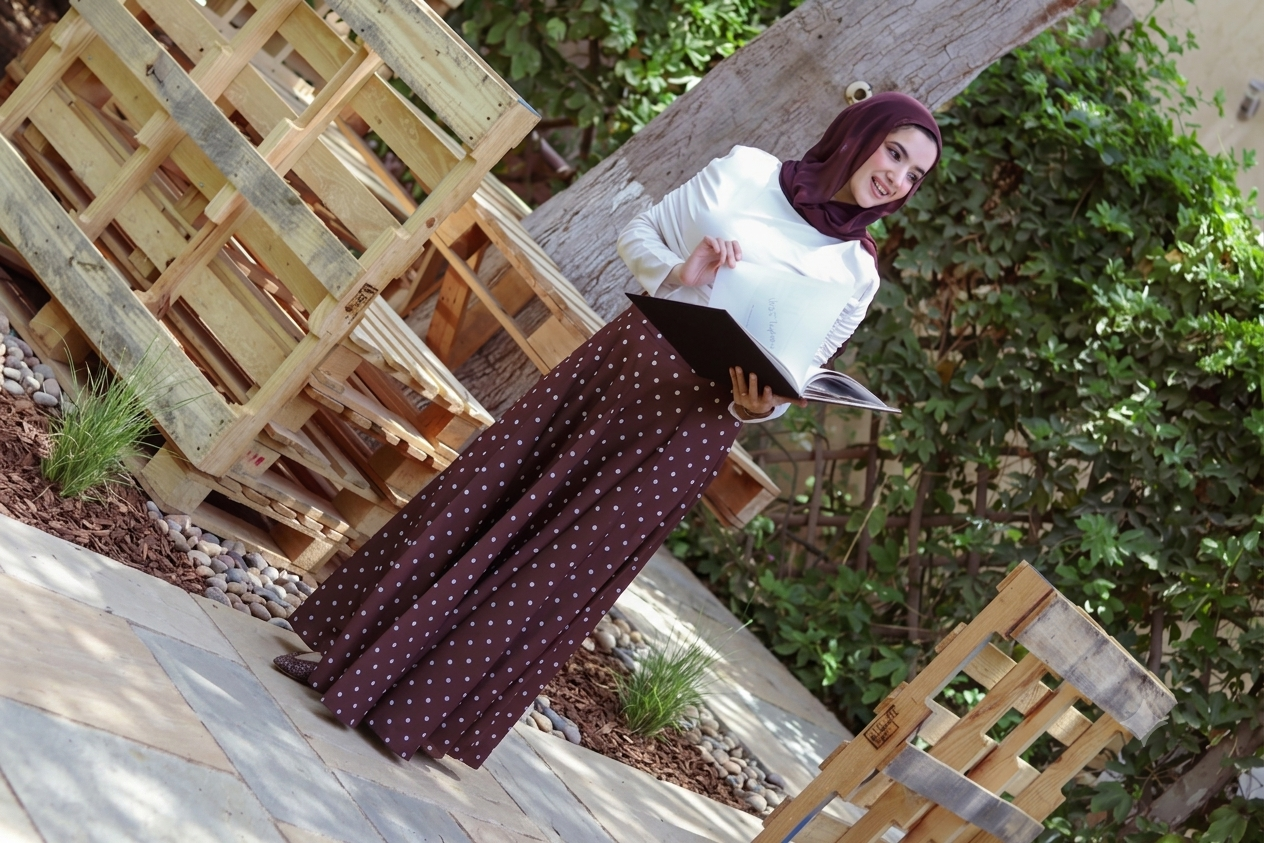 Ozel Polka Dot Skirt in Brown