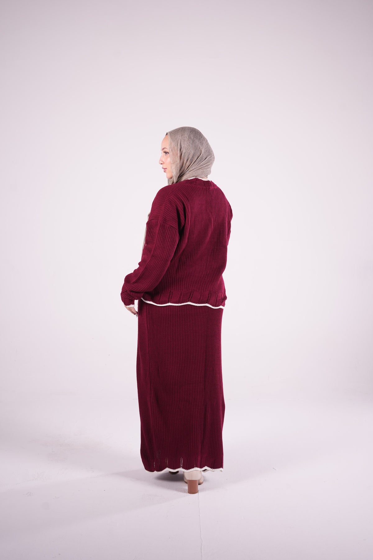 Candy Knit Set in Burgundy