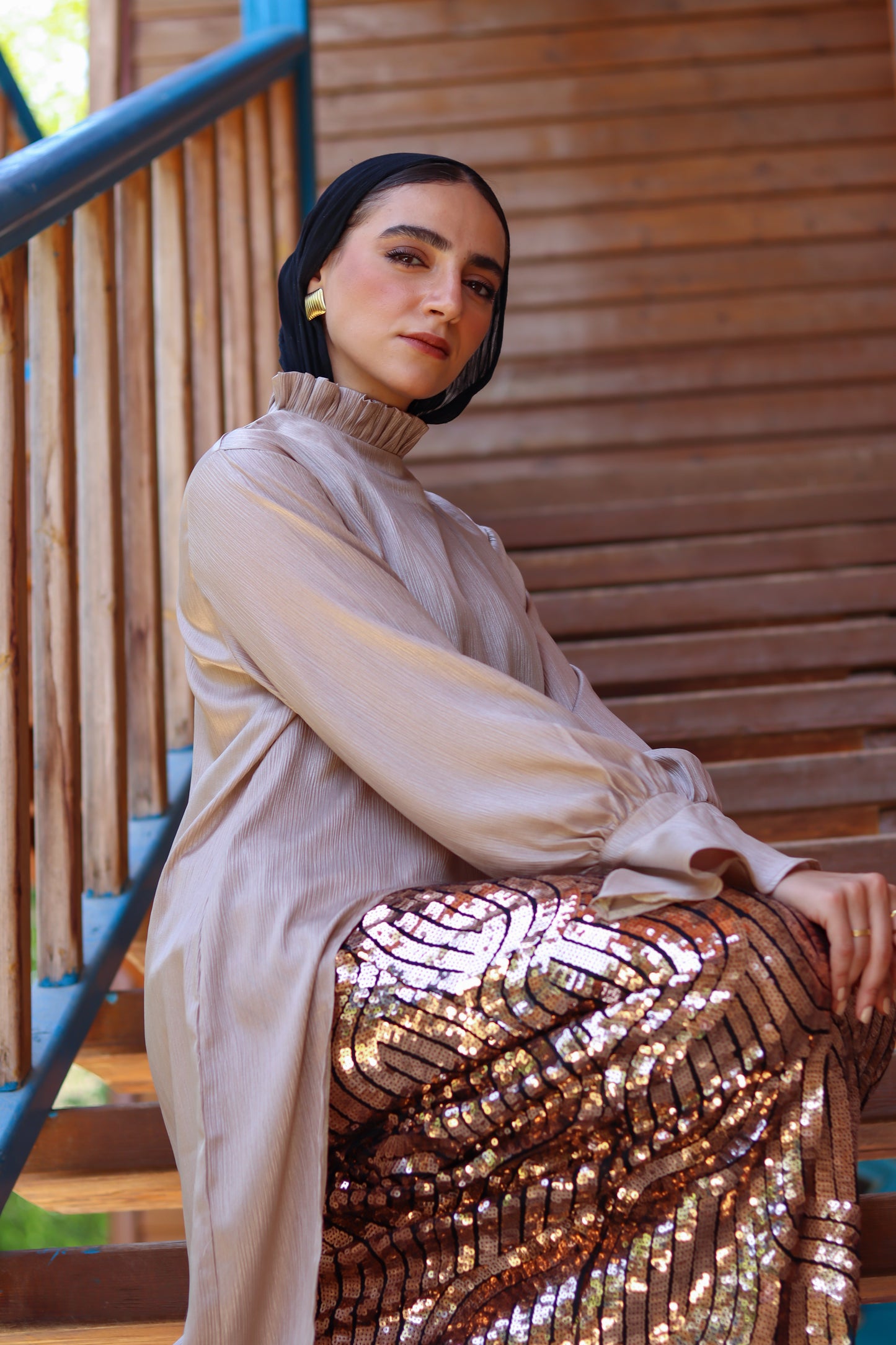 Cascade Aura Blouse in Gold