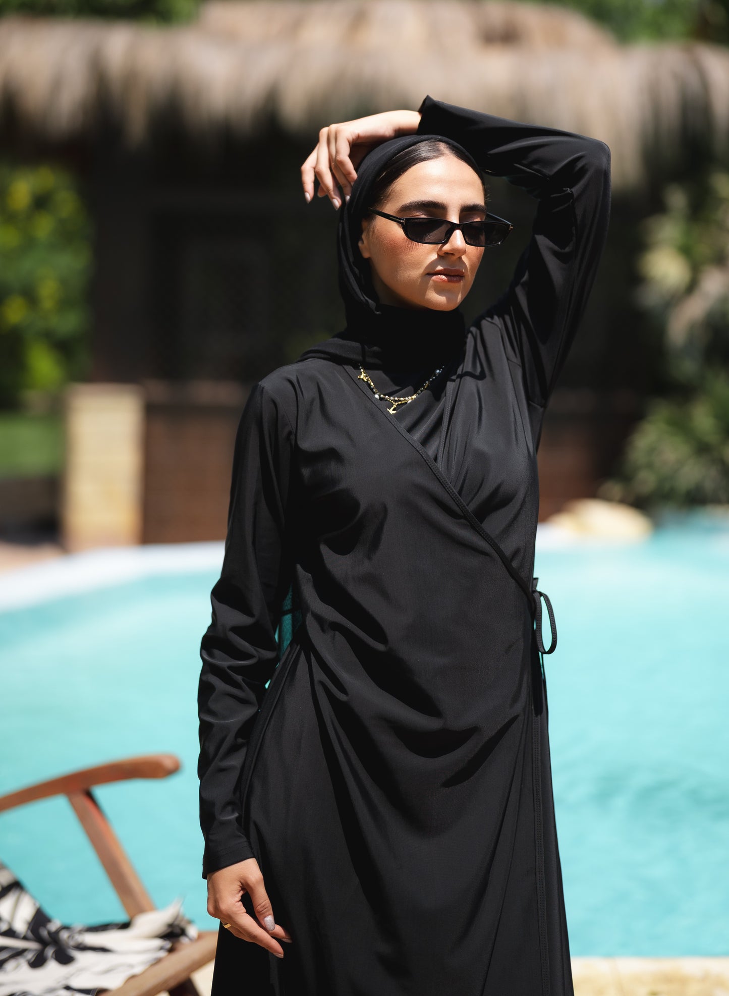 Extra Long Ozel Burkini in Black (2 pieces)