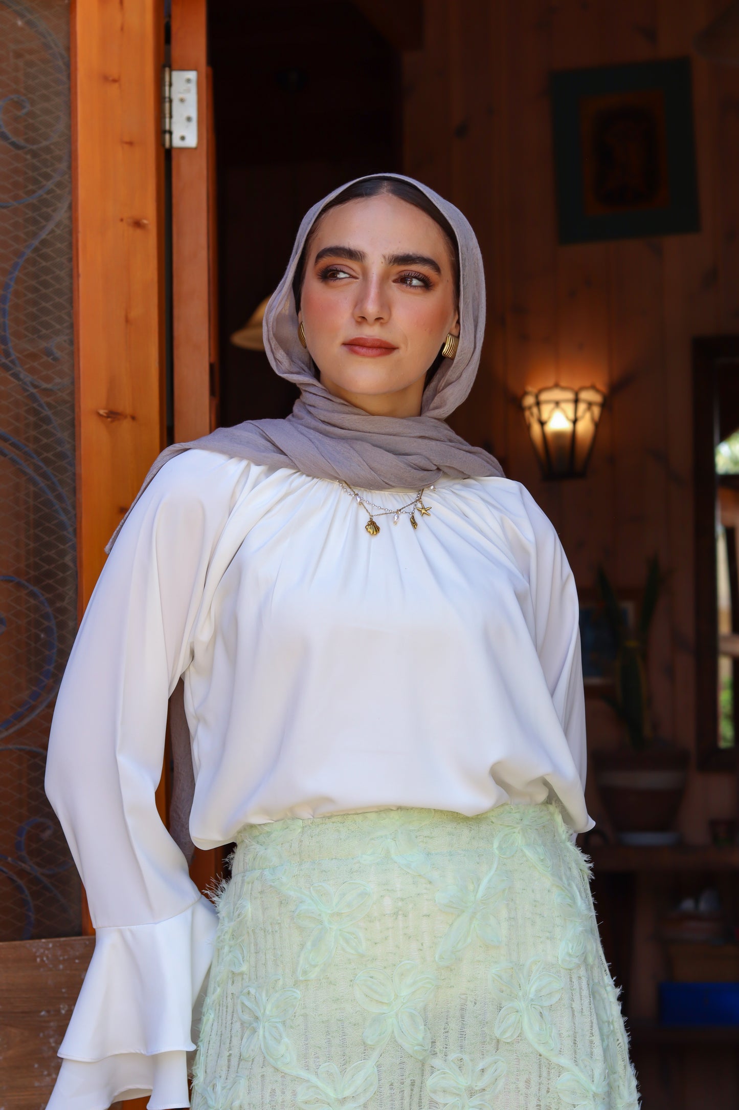Bundle of Blossom Skirt in Mint + Nova Flared Blouse