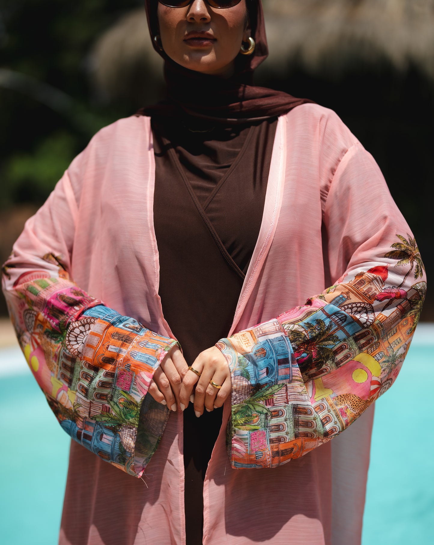 Pink Chiffon kimono
