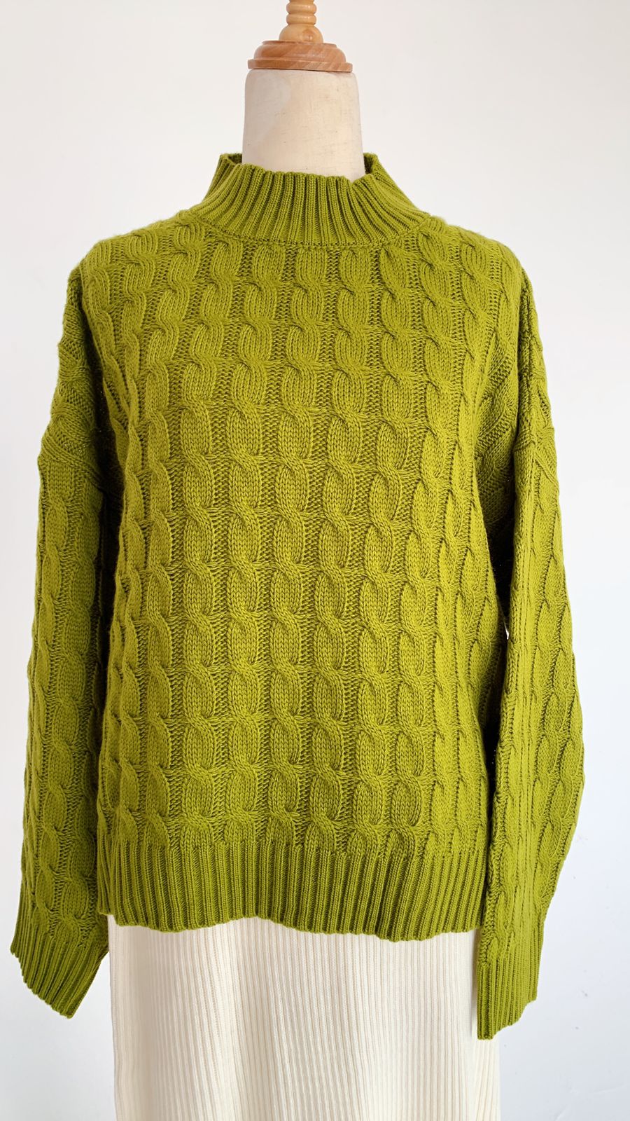 Braided Winter Tunic in lemon