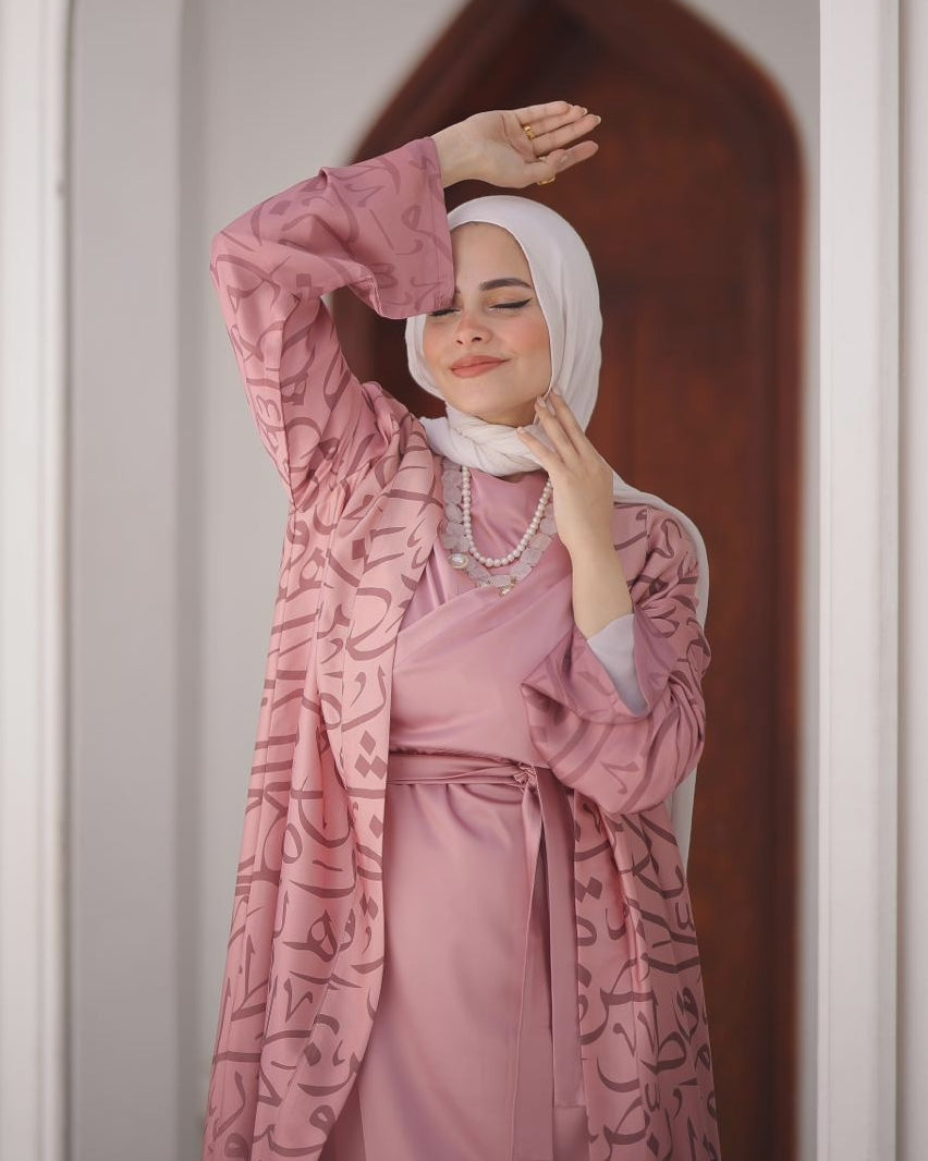 Criss-cross Silk Satin Cashmere Basic Dress