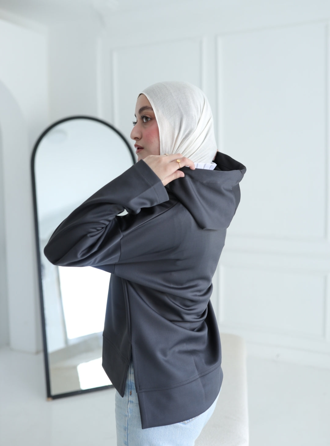 Casual Winter Sweatshirt in grey