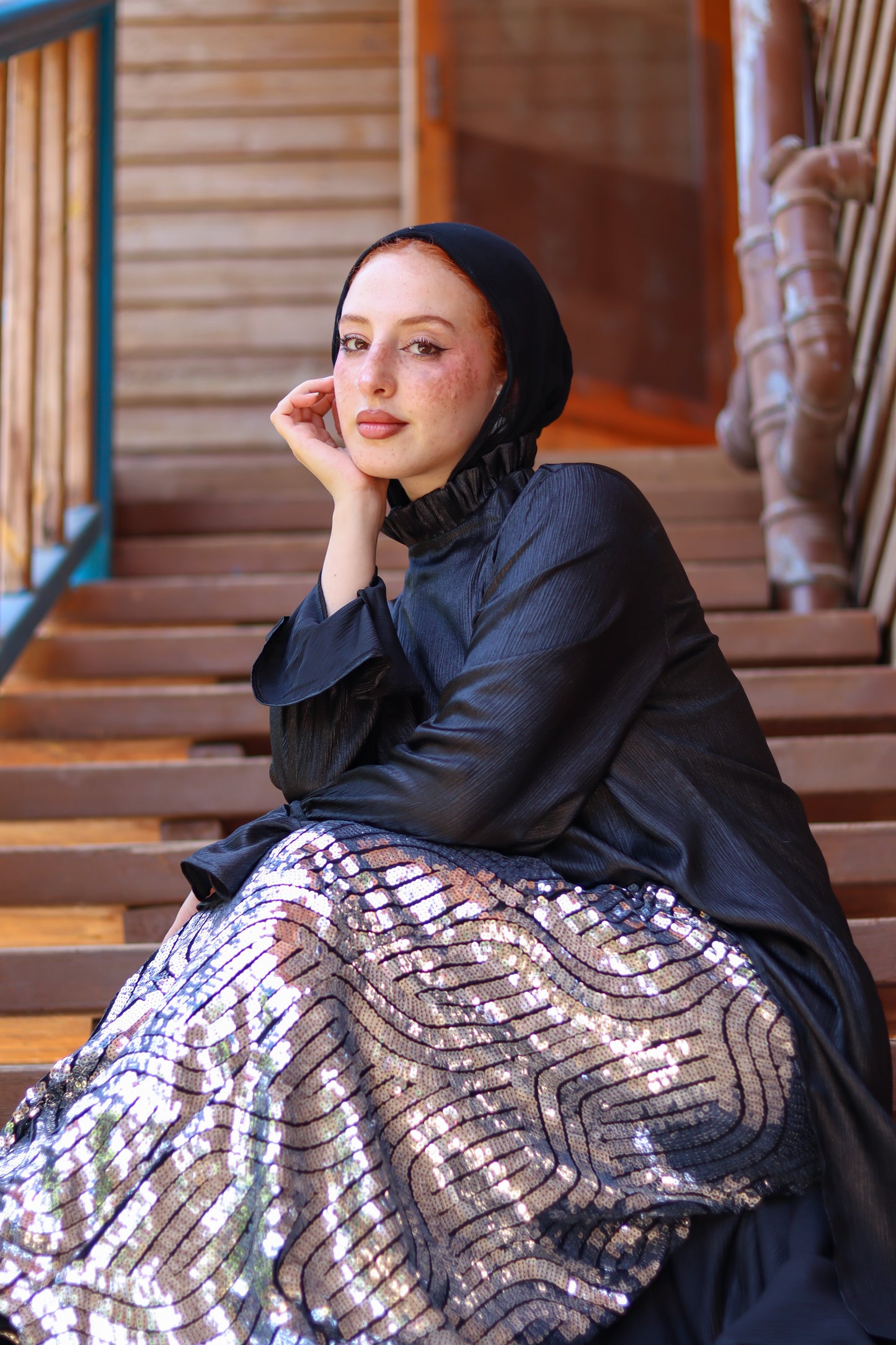 Cascade Aura Blouse in Black
