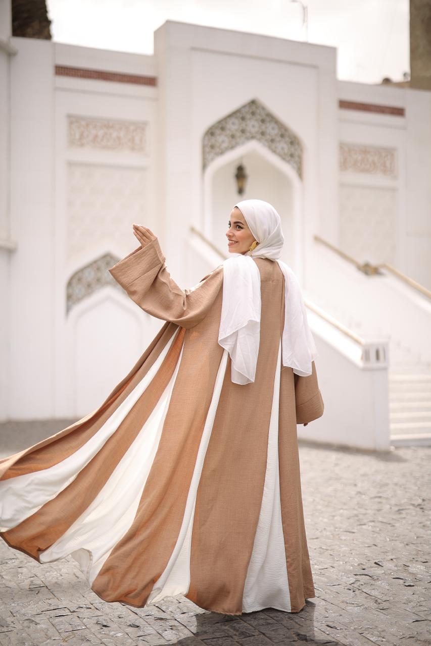 Abaya Designs Two Tone Abaya Two-color Abaya ONLY In Havan