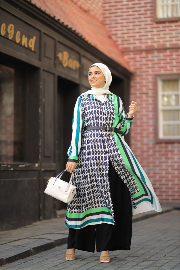 Green Shirt Dress – Ozel-Hijab-Fashion