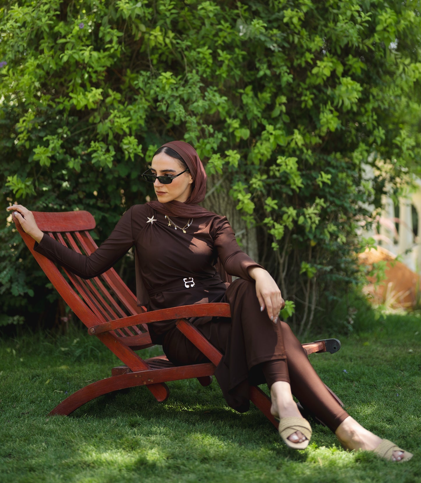 Star Burkini in Brown (with head cover)