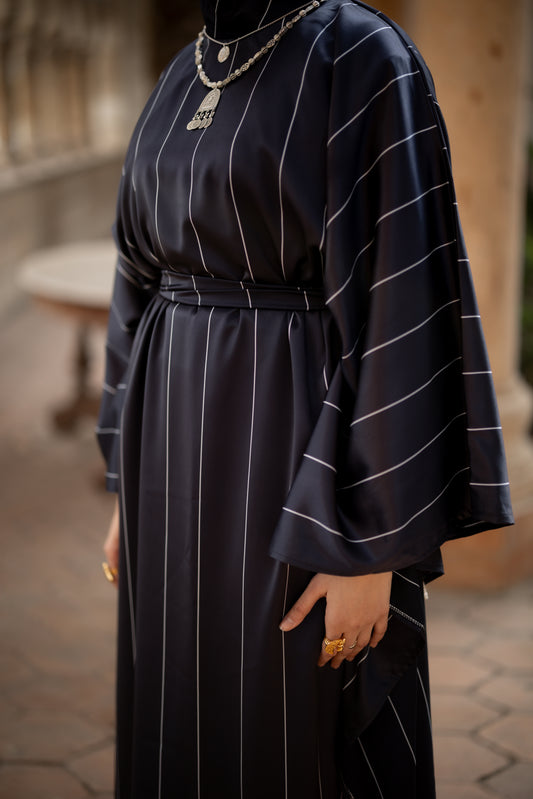 Ahlami Kaftan in Navy Blue
