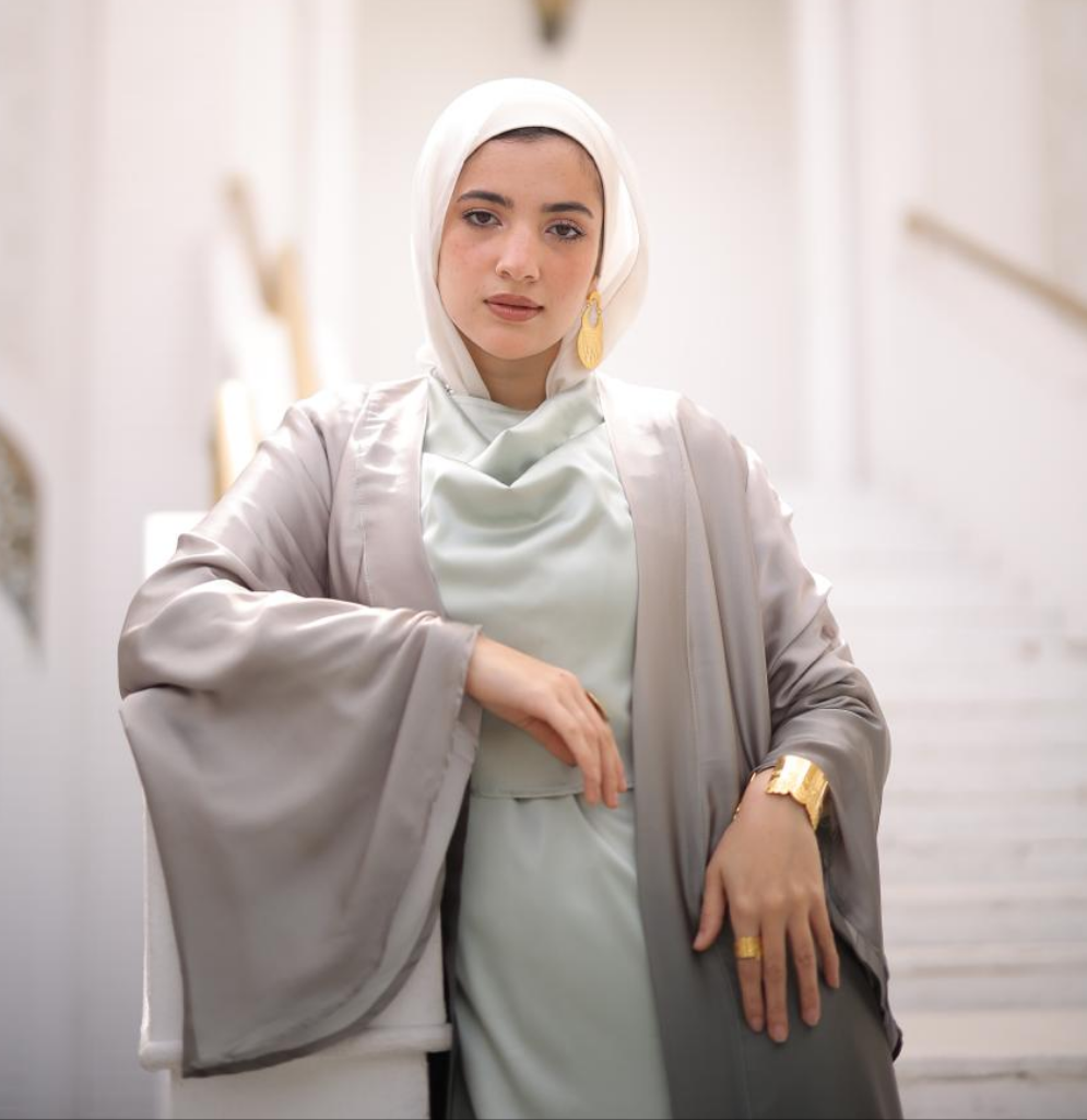 Degradee Abaya Set in Shades of Mint