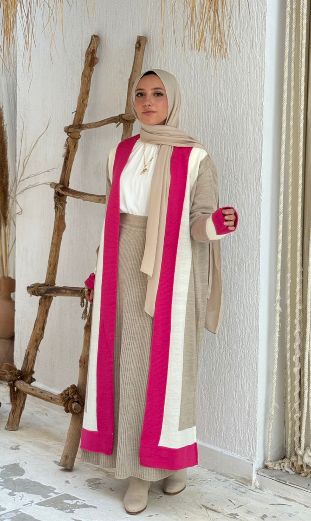 Fushia Cardigan Set (cardigan+skirt)