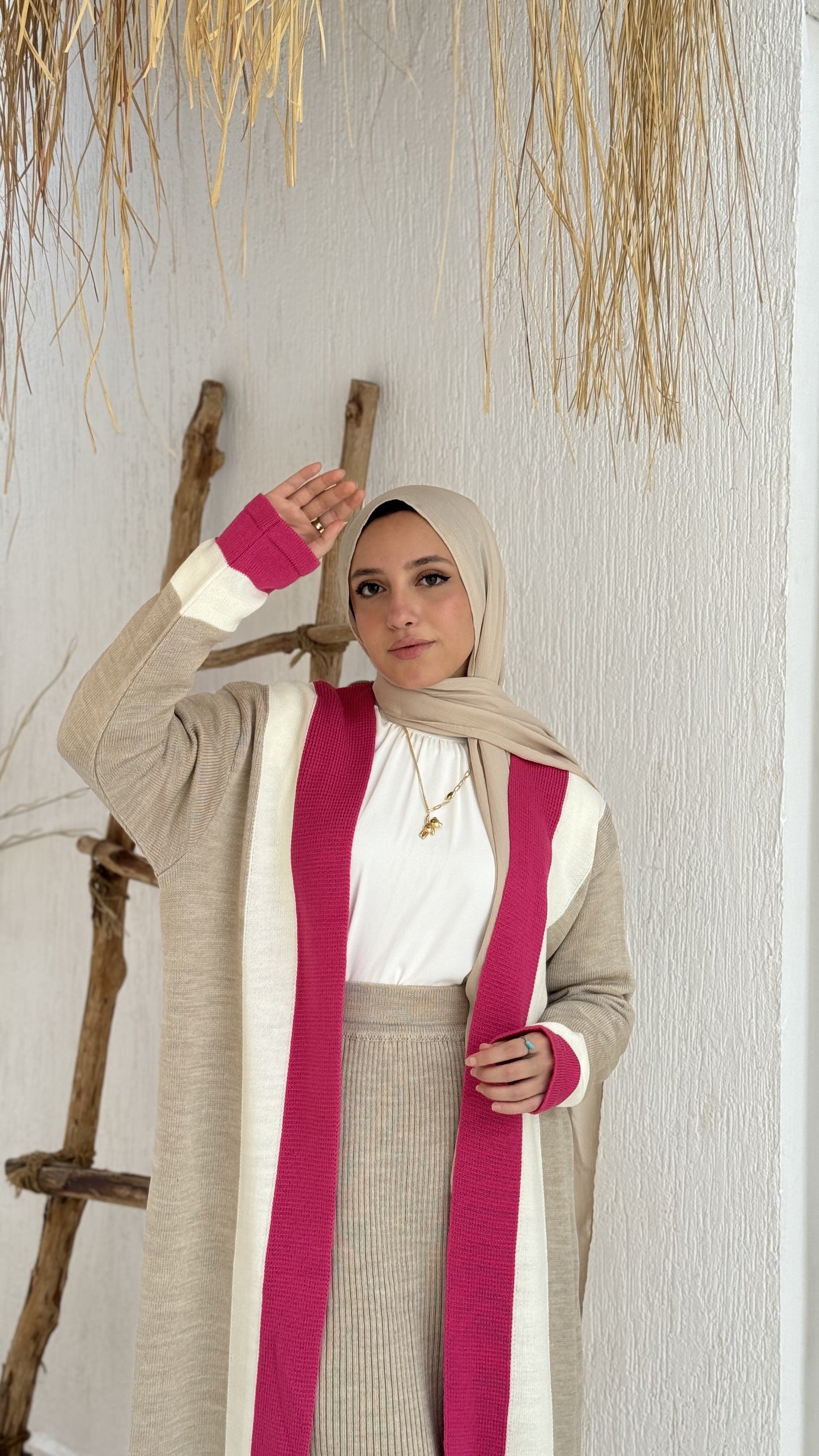 Fushia Cardigan Set (cardigan+skirt)