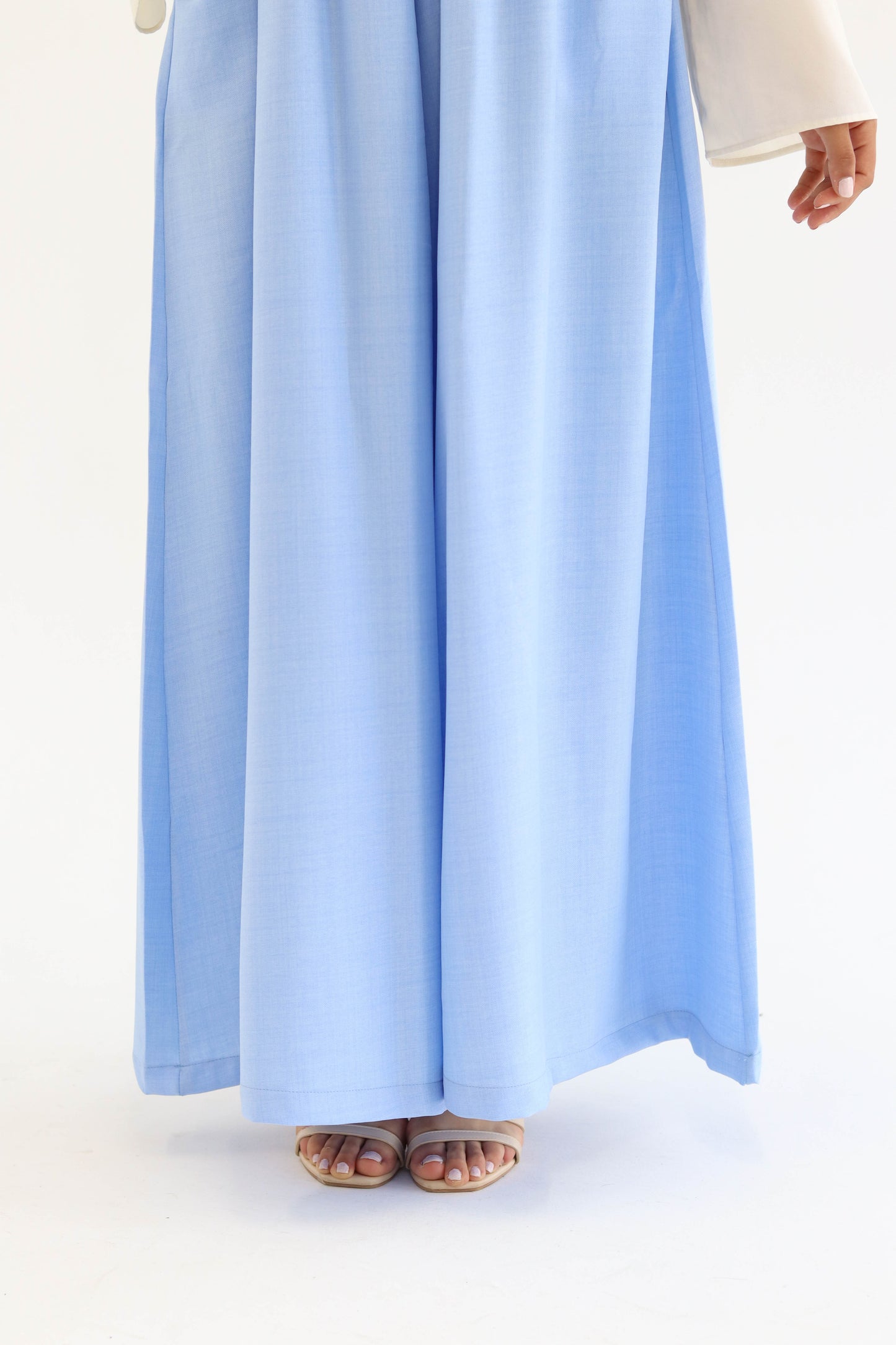 Wide Leg Linen Pants in Baby Blue