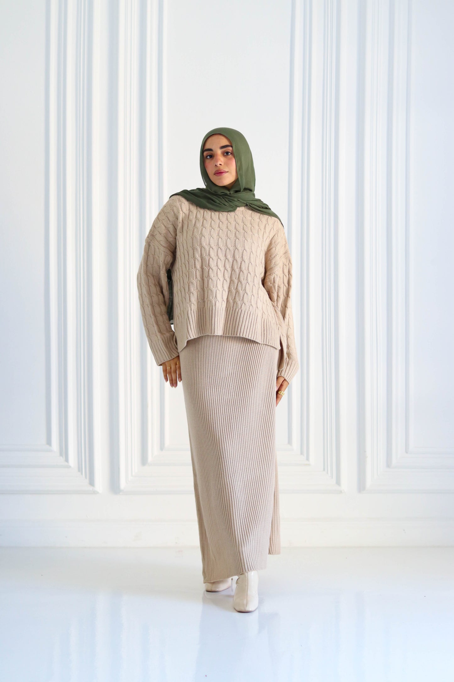 Wool Winter Skirt in Beige (skirt only)