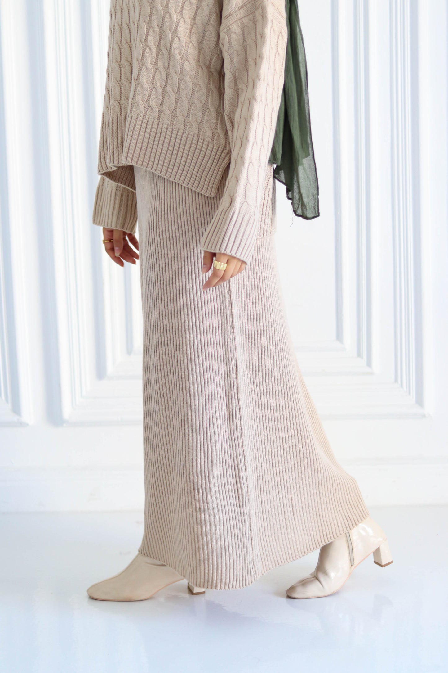 Wool Winter Skirt in Beige (skirt only)