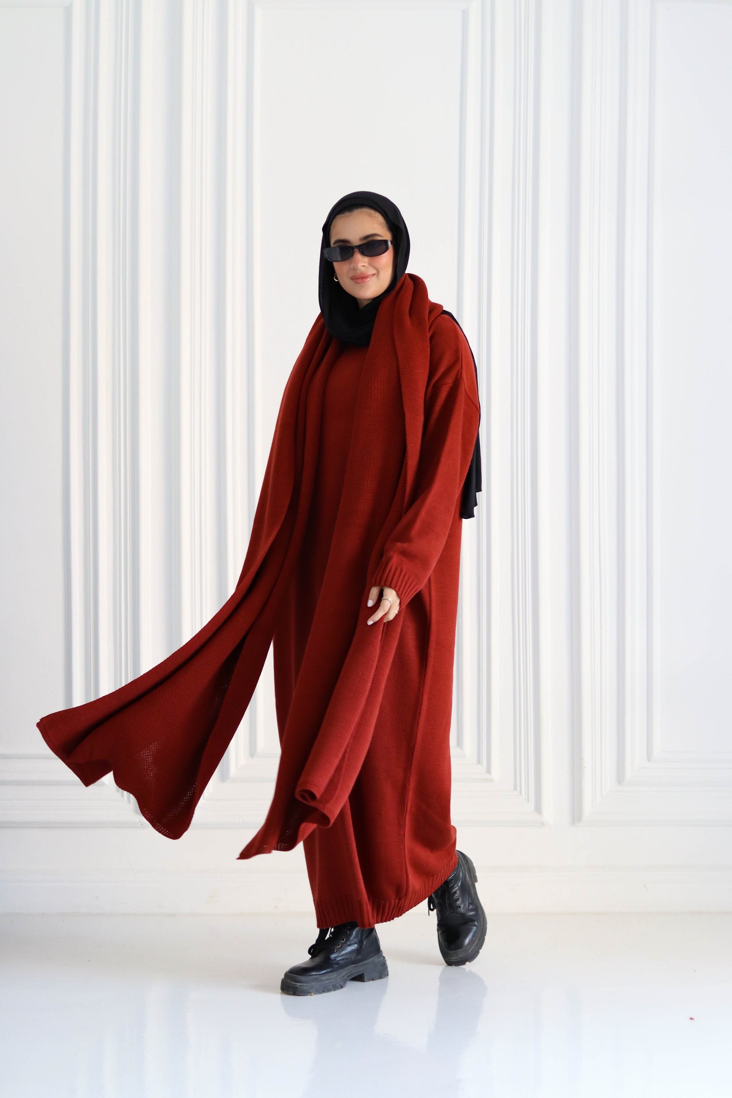Plain Winter Wool Scarf in Havan
