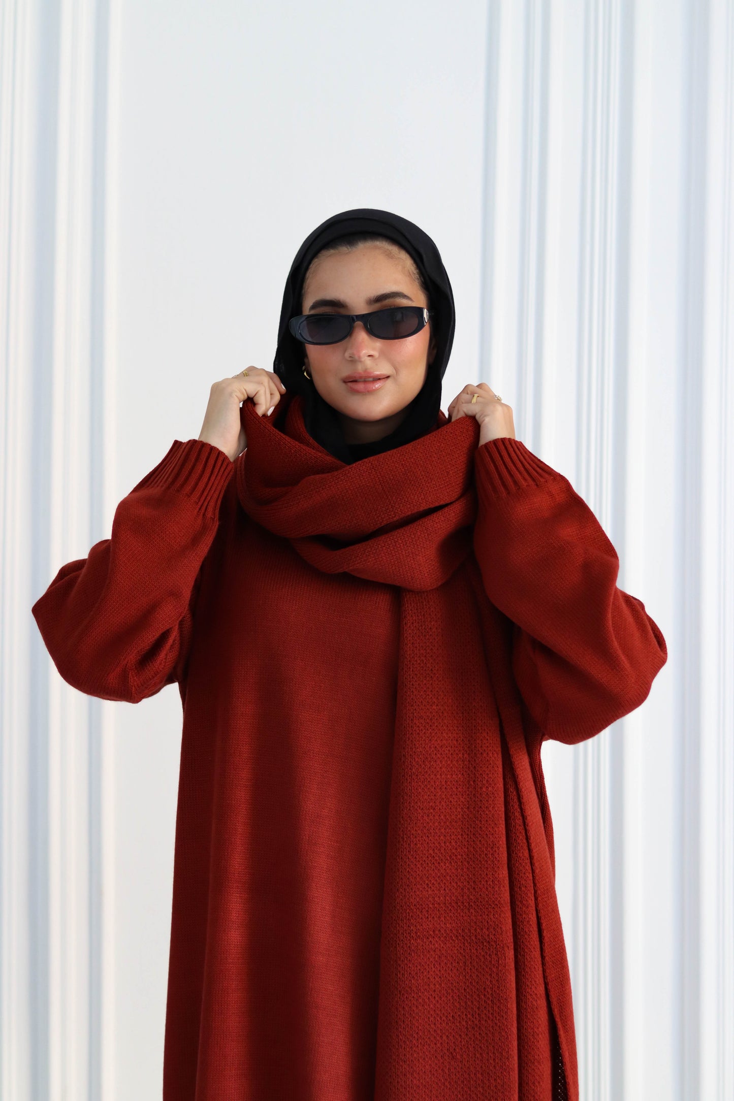Plain Winter Wool Scarf in Havan