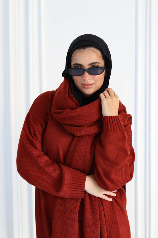 Plain Winter Wool Scarf in Havan