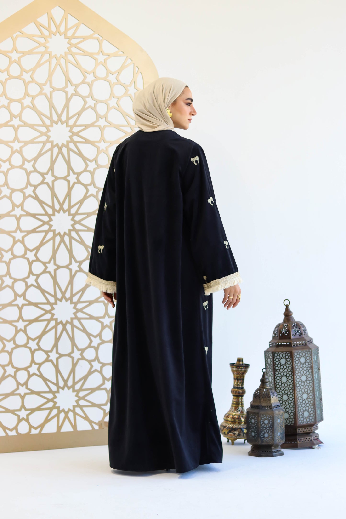 Dorrah Kaftan in Black