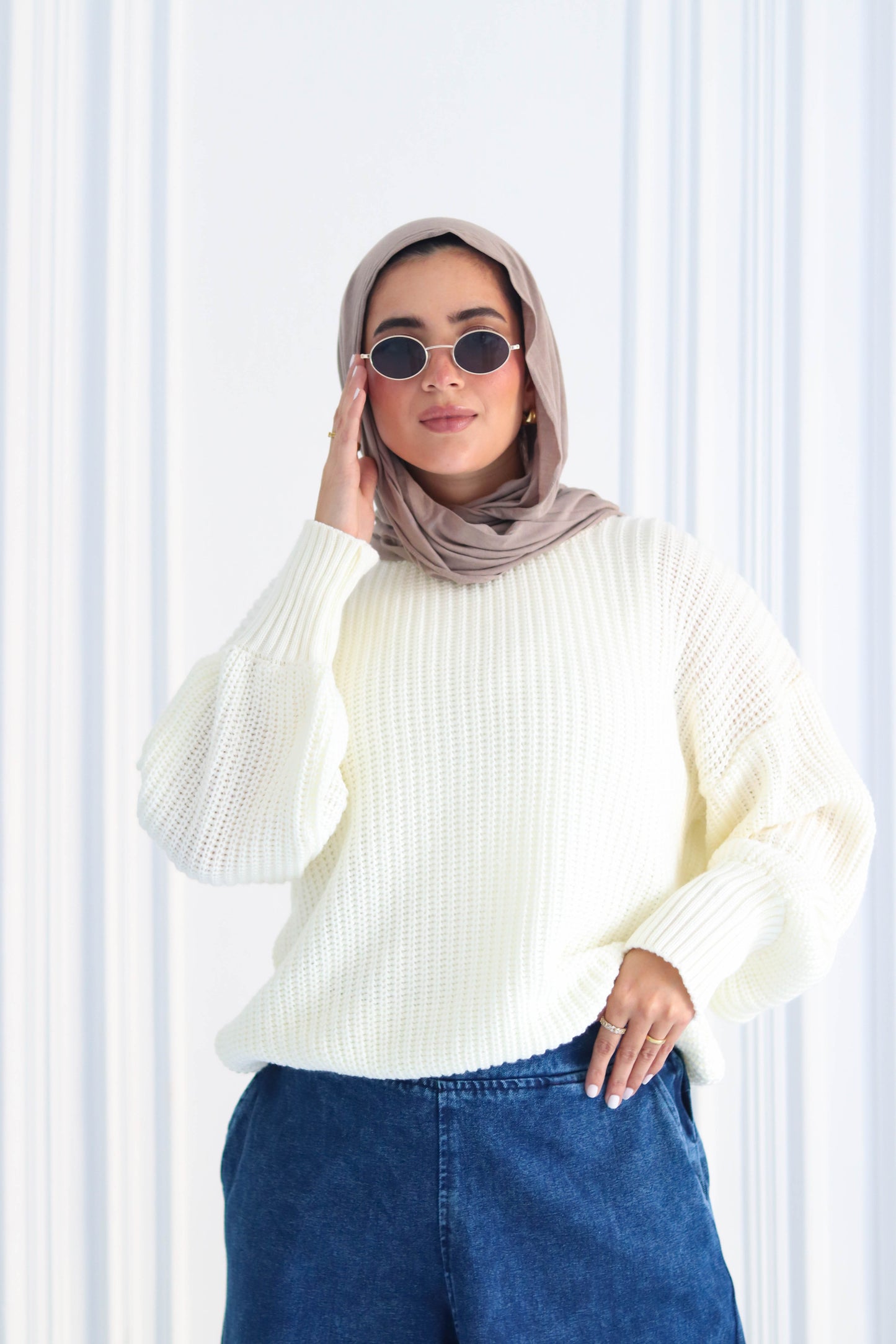 Wool Winter Pullover in OffWhite (pull-over only)