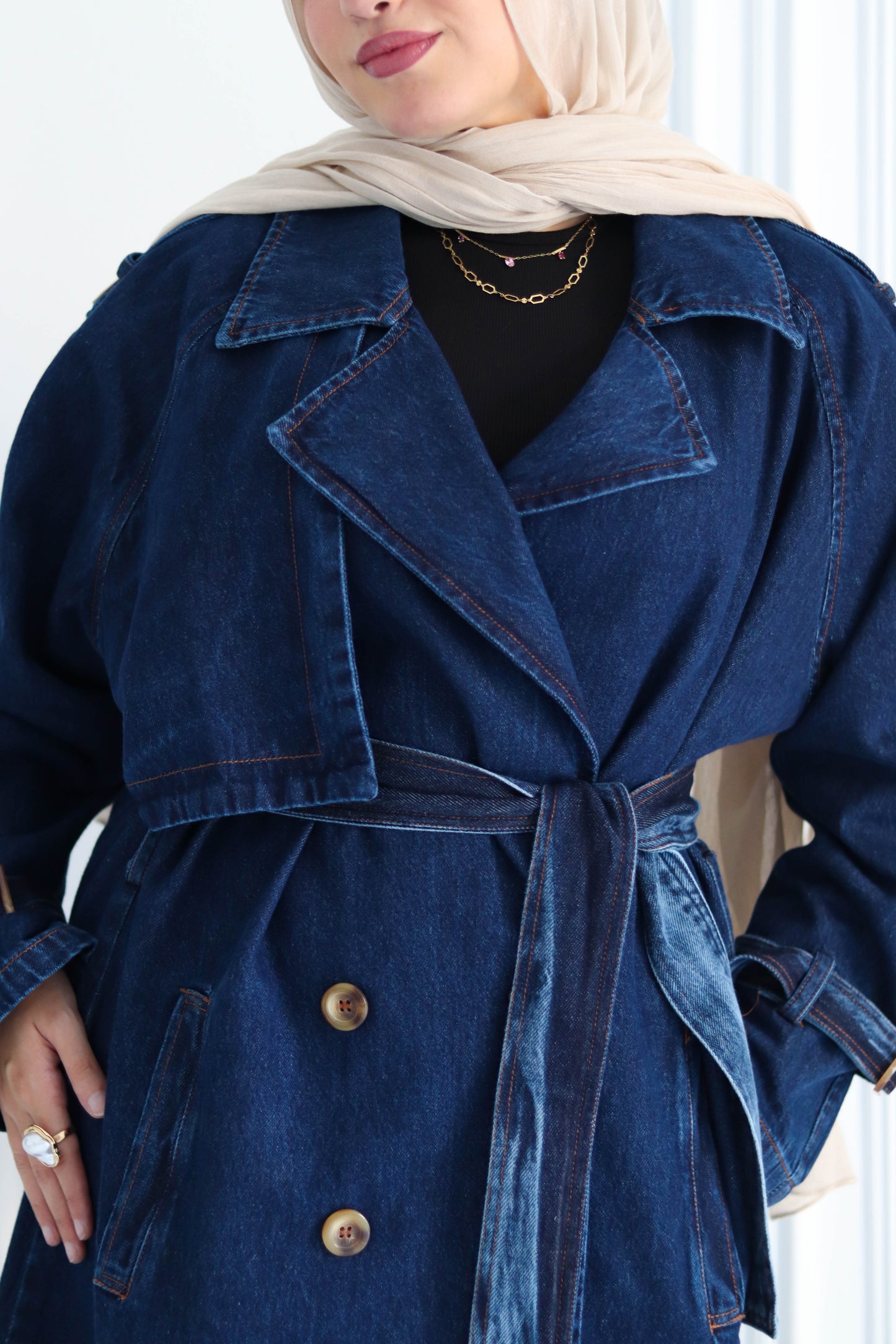 Denim Trench Coat