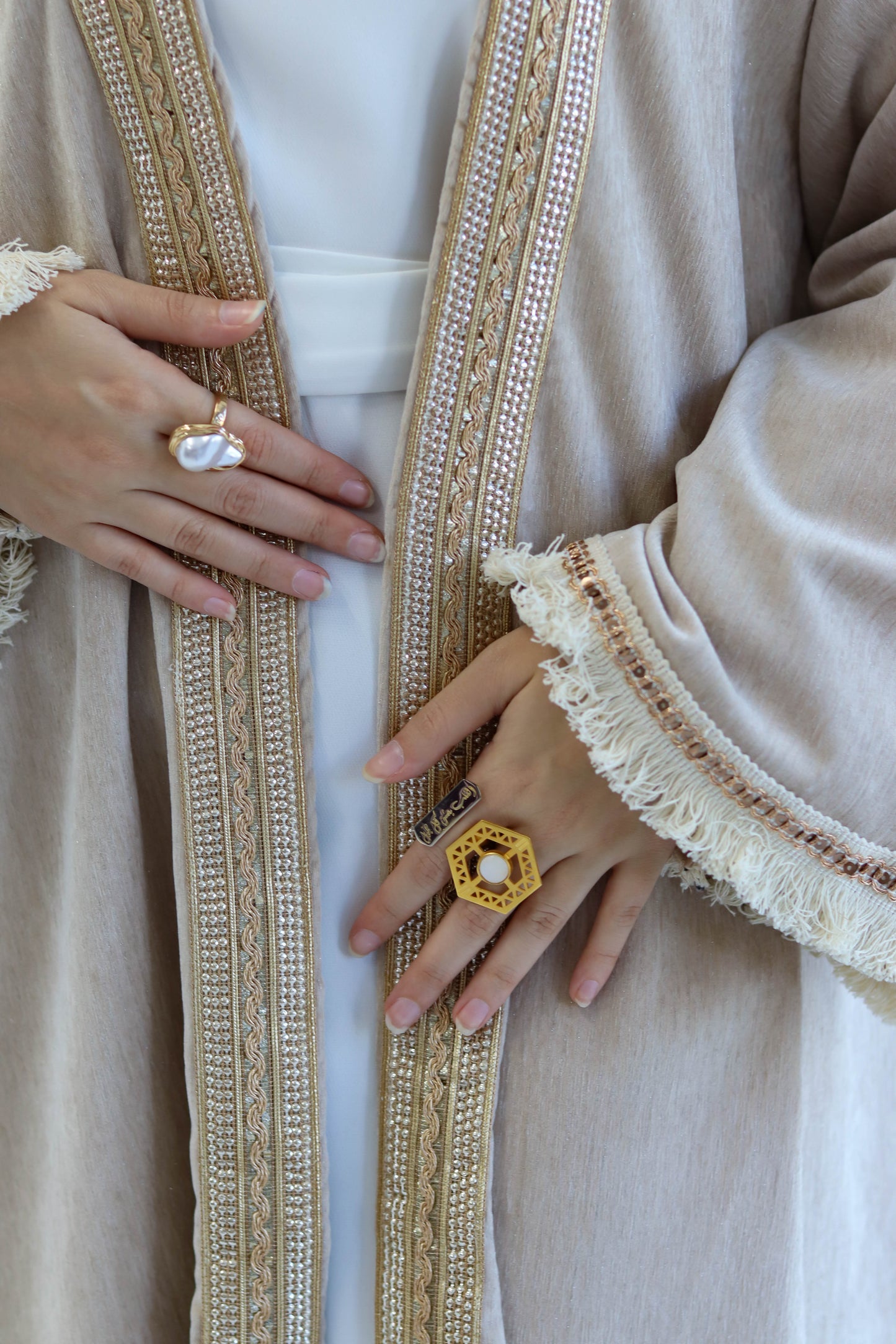 Dai AlQamar Kaftan in Beige