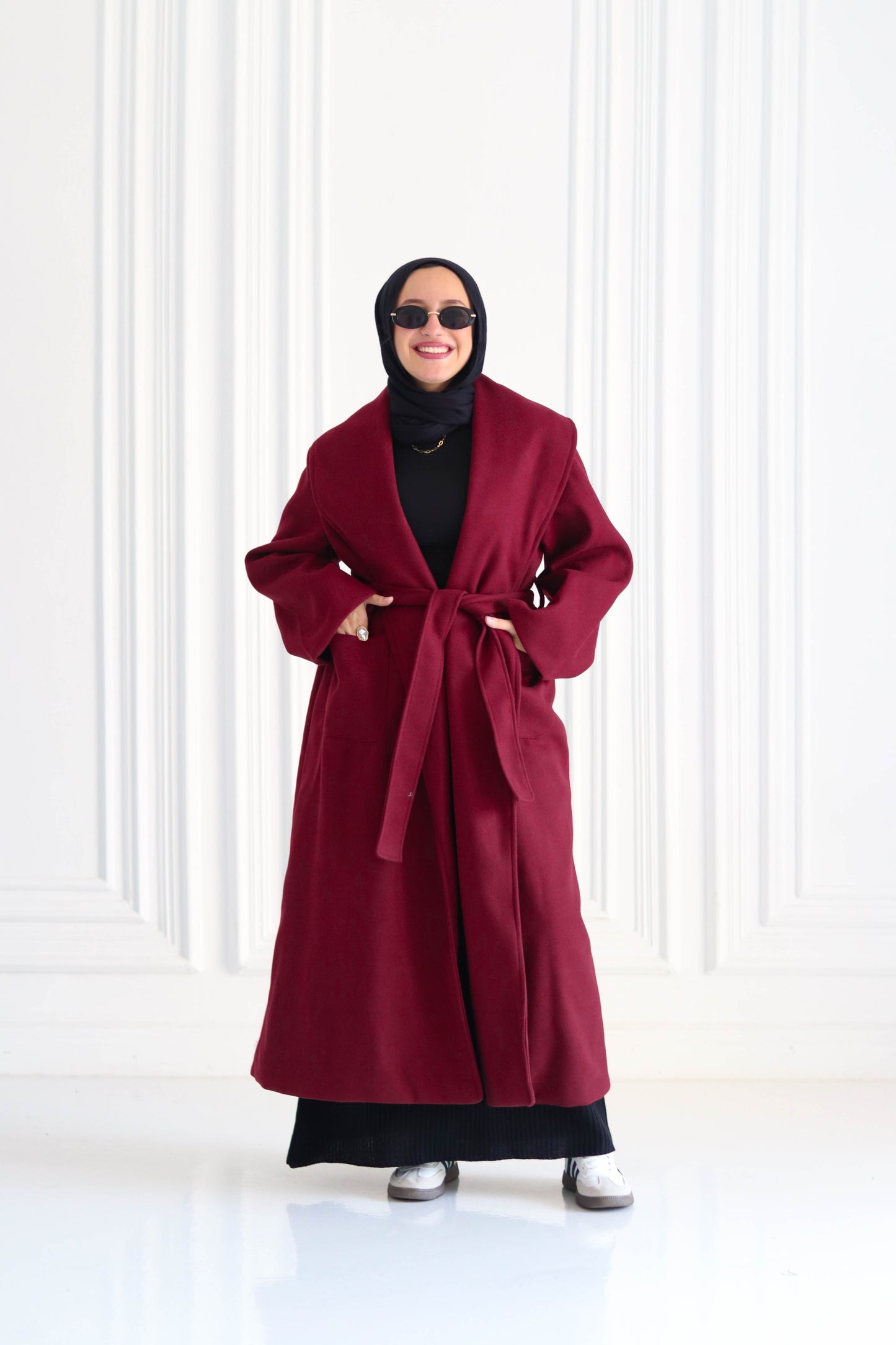 Everday Winter Coat in Bugundy