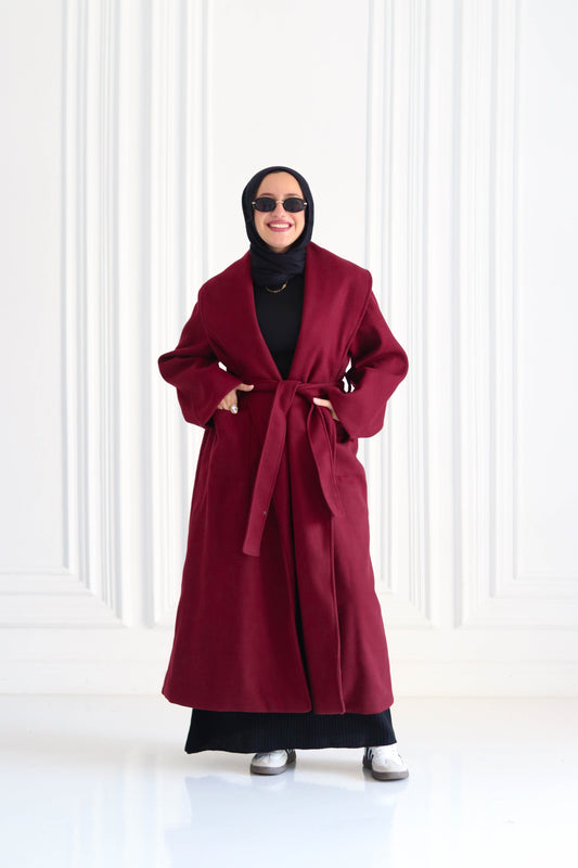 Everday Winter Coat in Bugundy